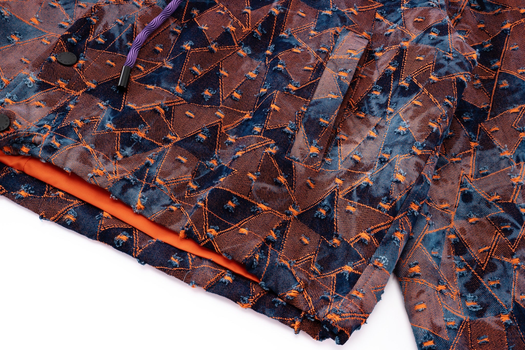 Abstract Triangle Hooded Jacket - Burnt Orange - Image 16