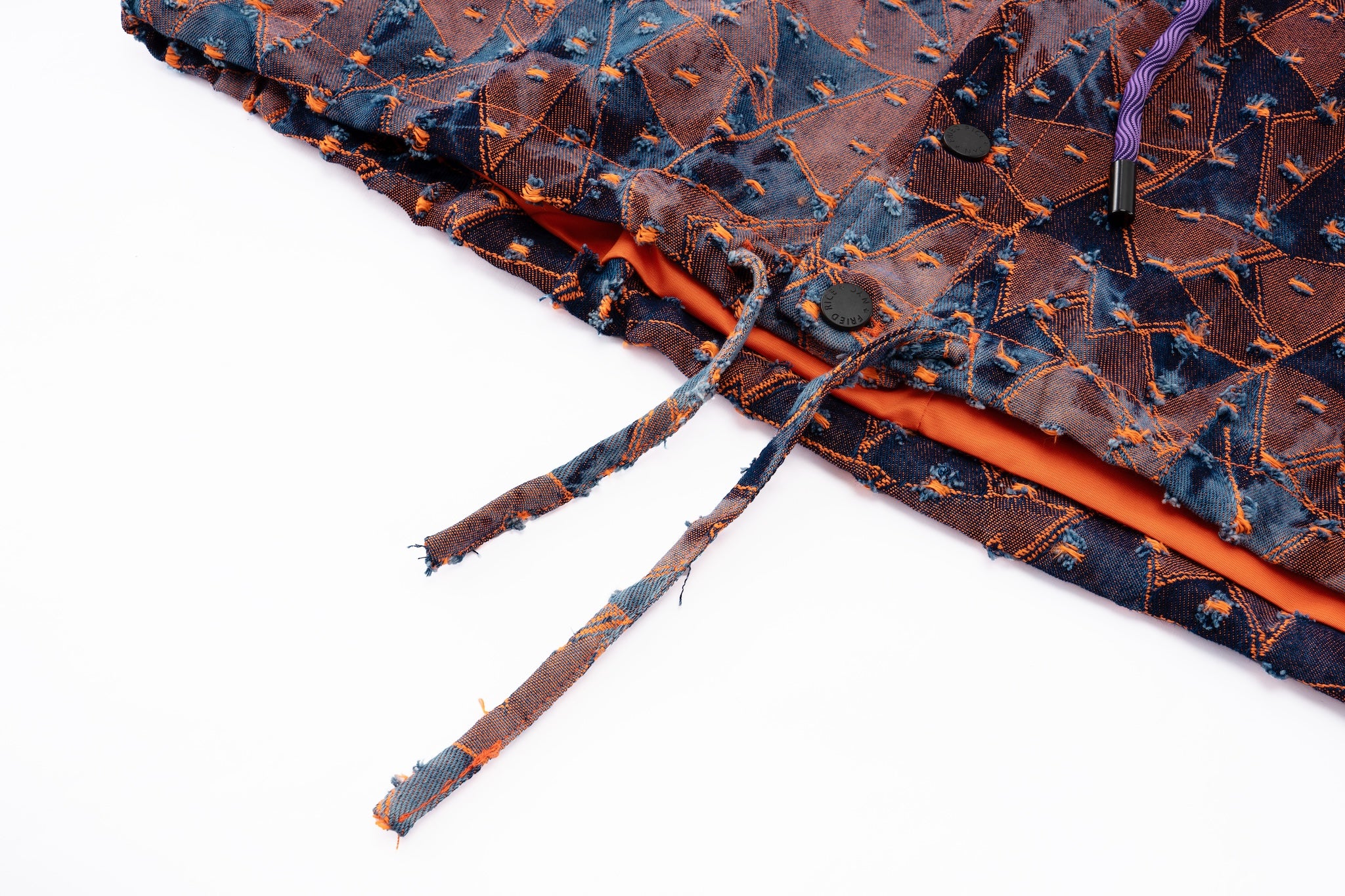 Abstract Triangle Hooded Jacket - Burnt Orange - Image 17