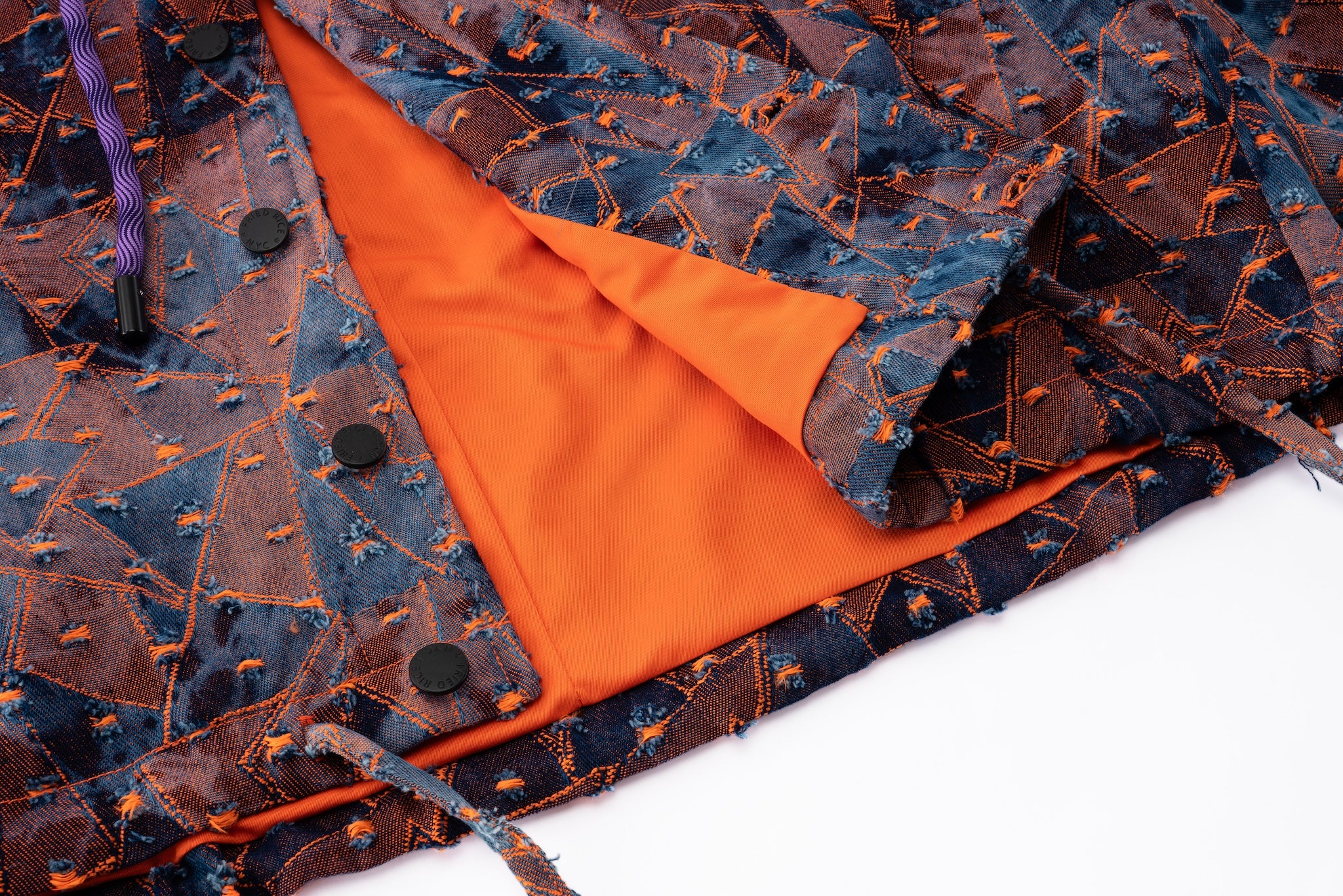 Abstract Triangle Hooded Jacket - Burnt Orange - Image 18