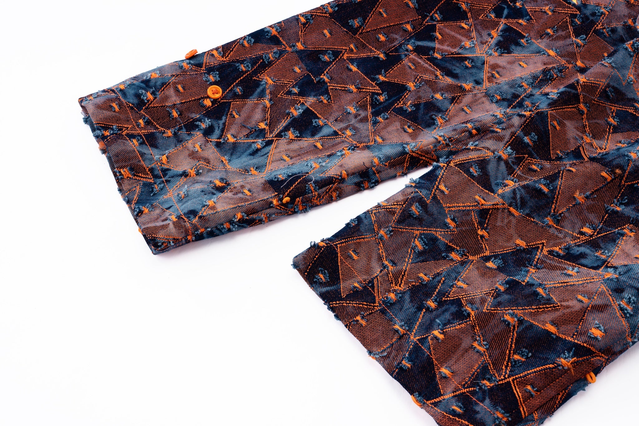 Abstract Triangle Hooded Jacket - Burnt Orange - Image 20