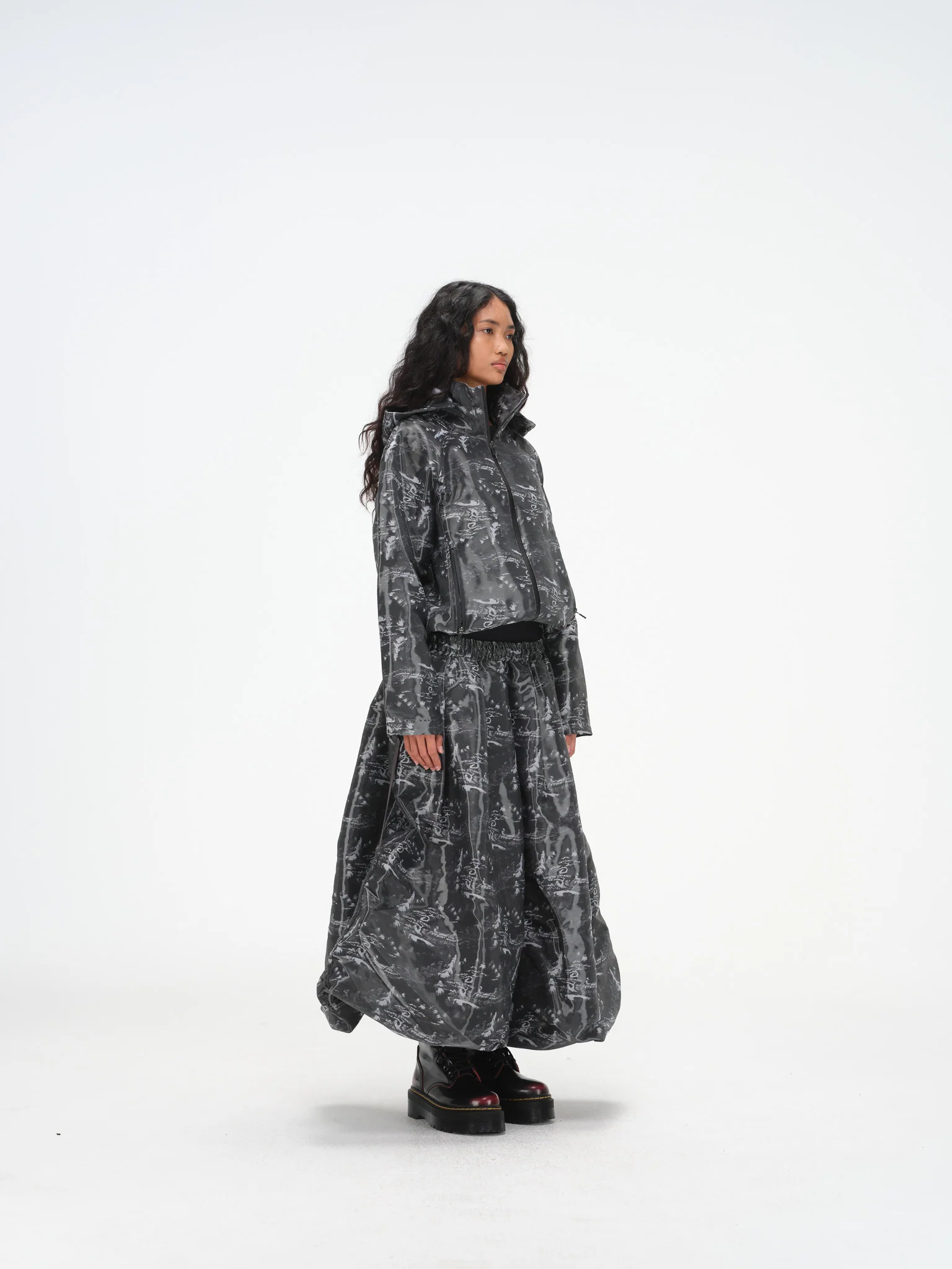 Hooded Technical Jacket - Glossy Ink Wash - Image 4