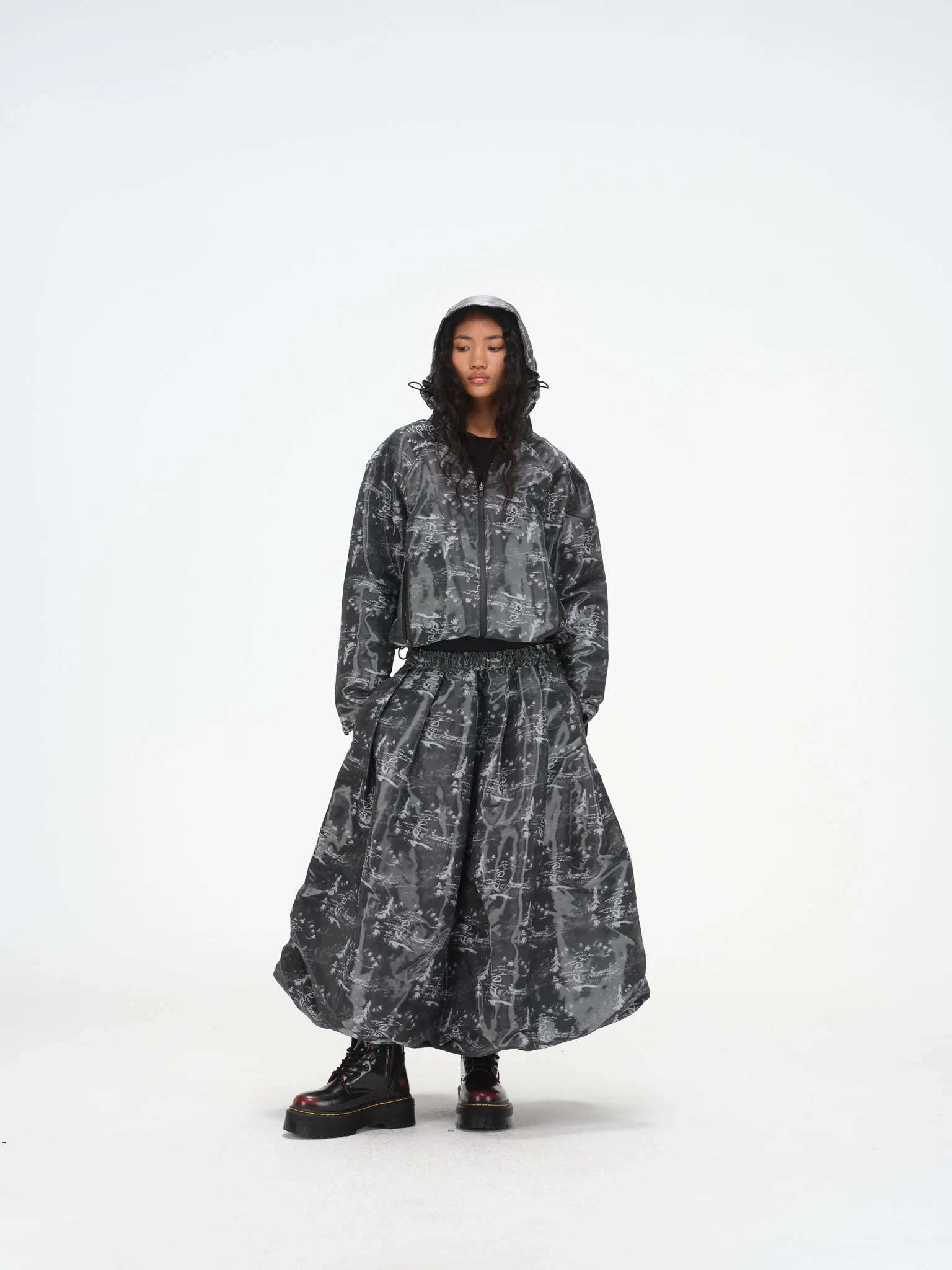 Hooded Technical Jacket - Glossy Ink Wash - Image 5