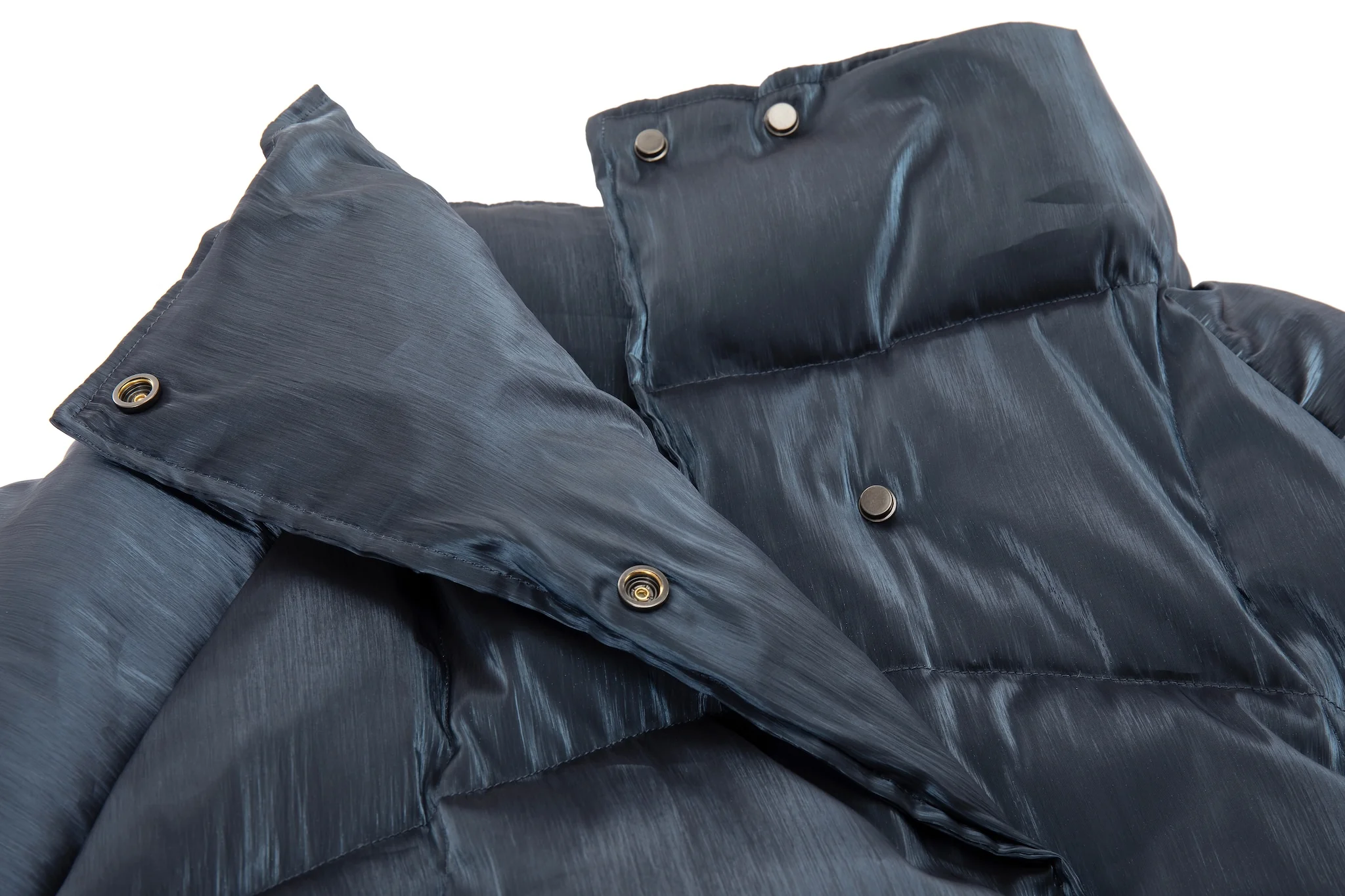Iridescent Puffer Jacket – Midnight Blue - Image 11