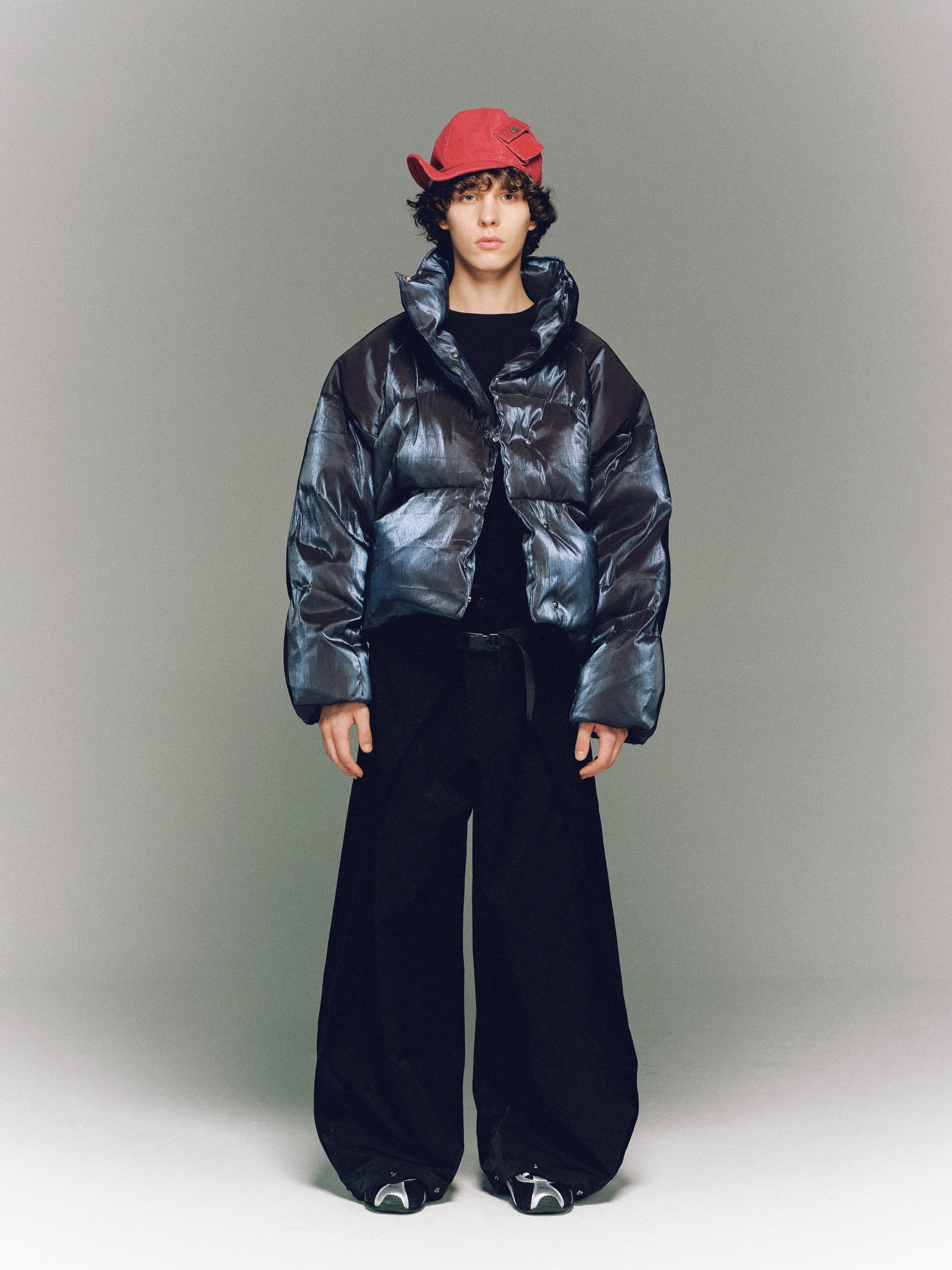 Iridescent Puffer Jacket – Midnight Blue - Image 3