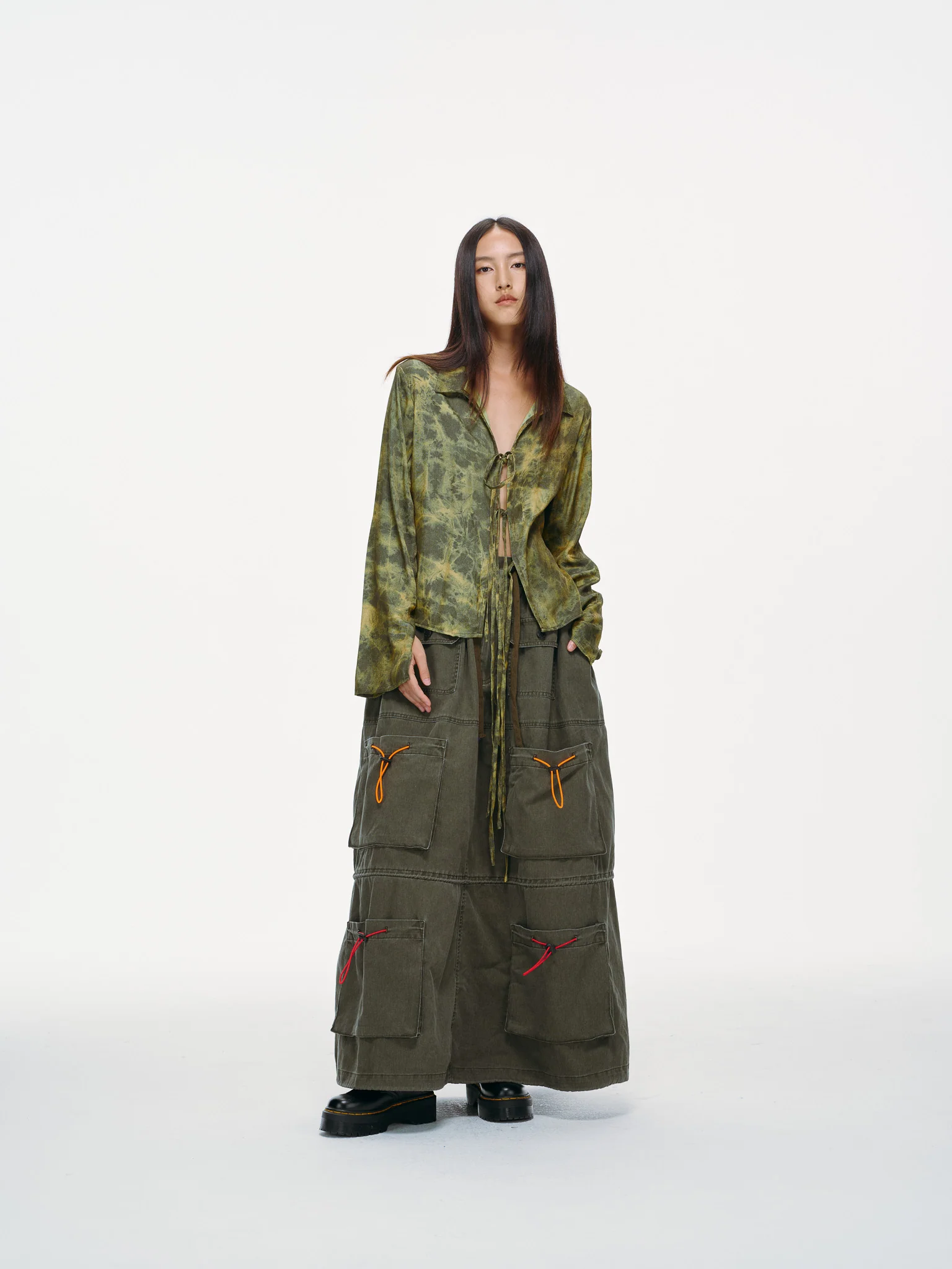 Kiri Tie Front Shirt – Acid Moss Tie-Dye - Image 5