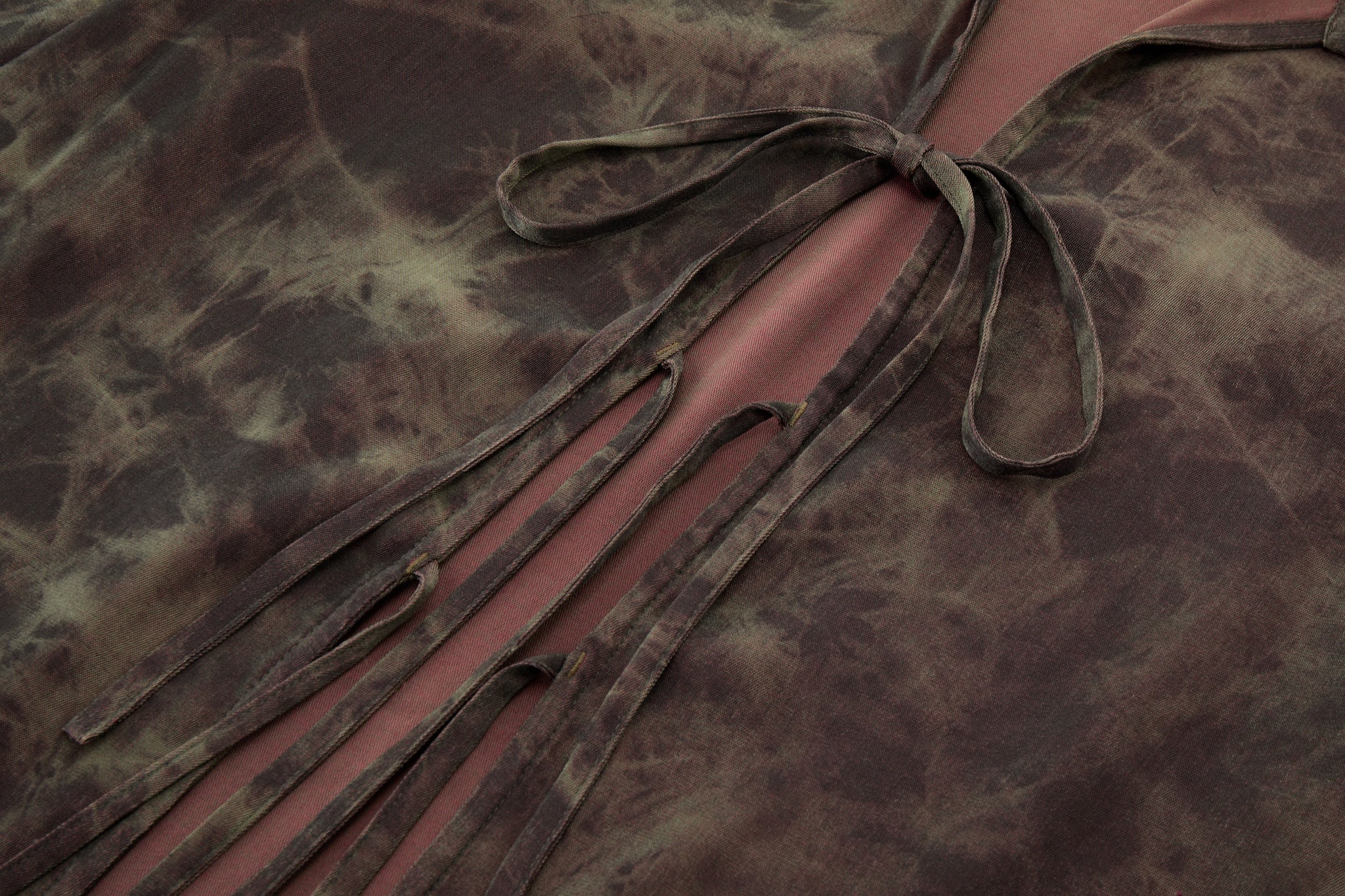 Kiri Tie Front Shirt - Rosewood, Olive Tie-Dye - Image 12