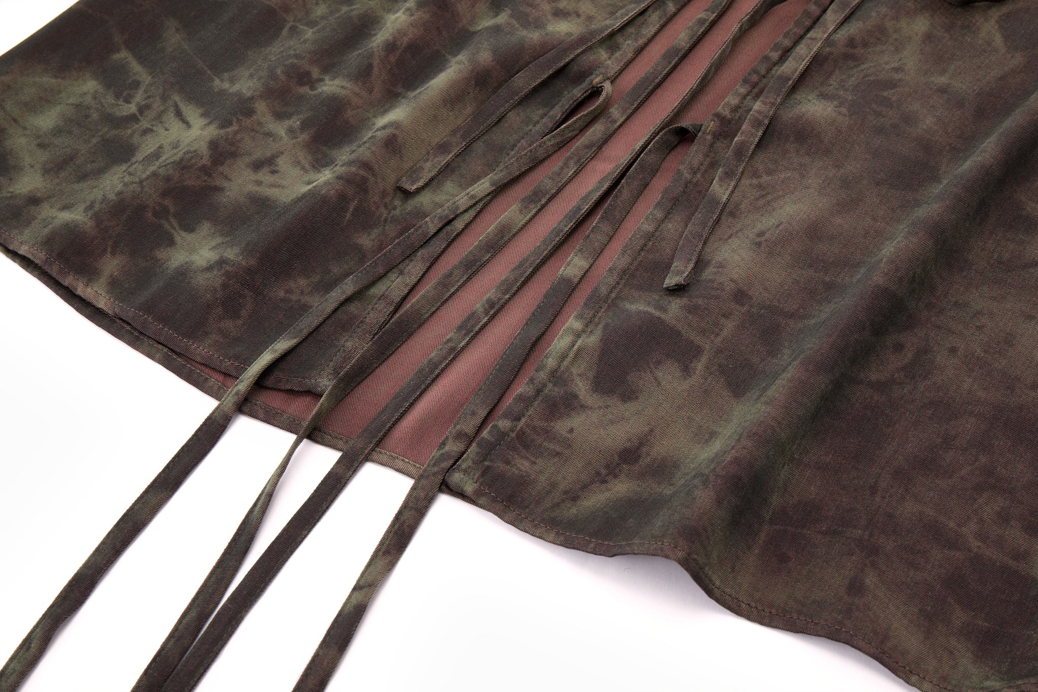 Kiri Tie Front Shirt - Rosewood, Olive Tie-Dye - Image 13