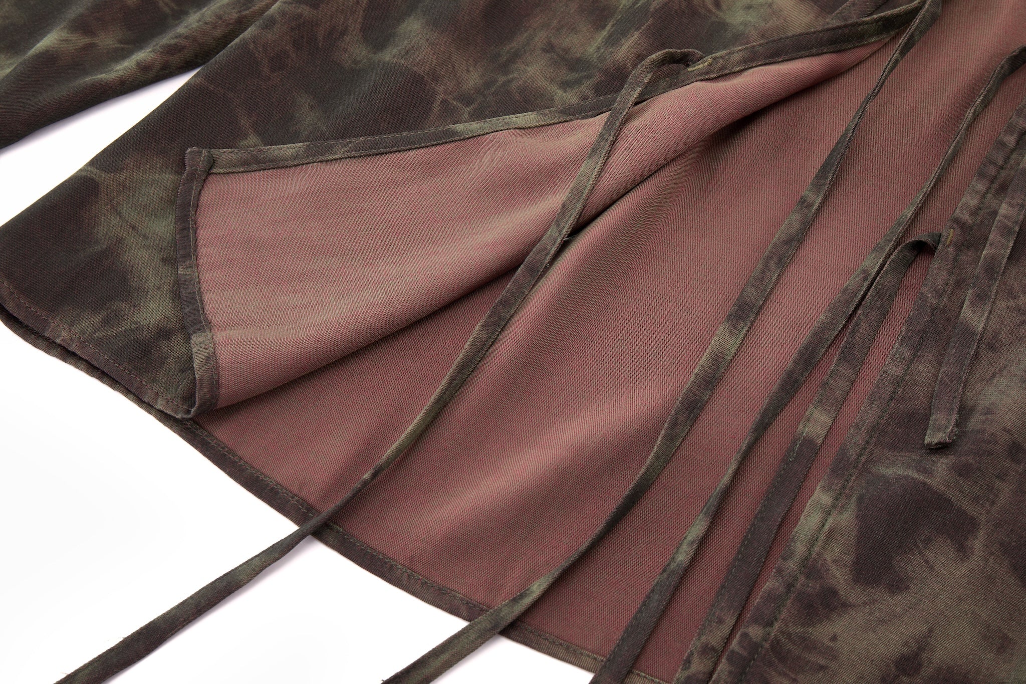 Kiri Tie Front Shirt - Rosewood, Olive Tie-Dye - Image 15