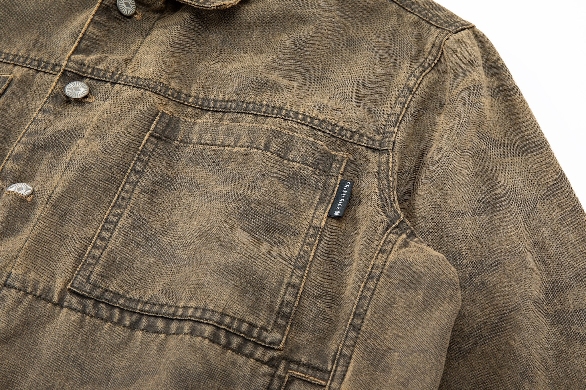 Kota Light Denim Motor Jacket – Subtle Washed Brown Camo - Image 12