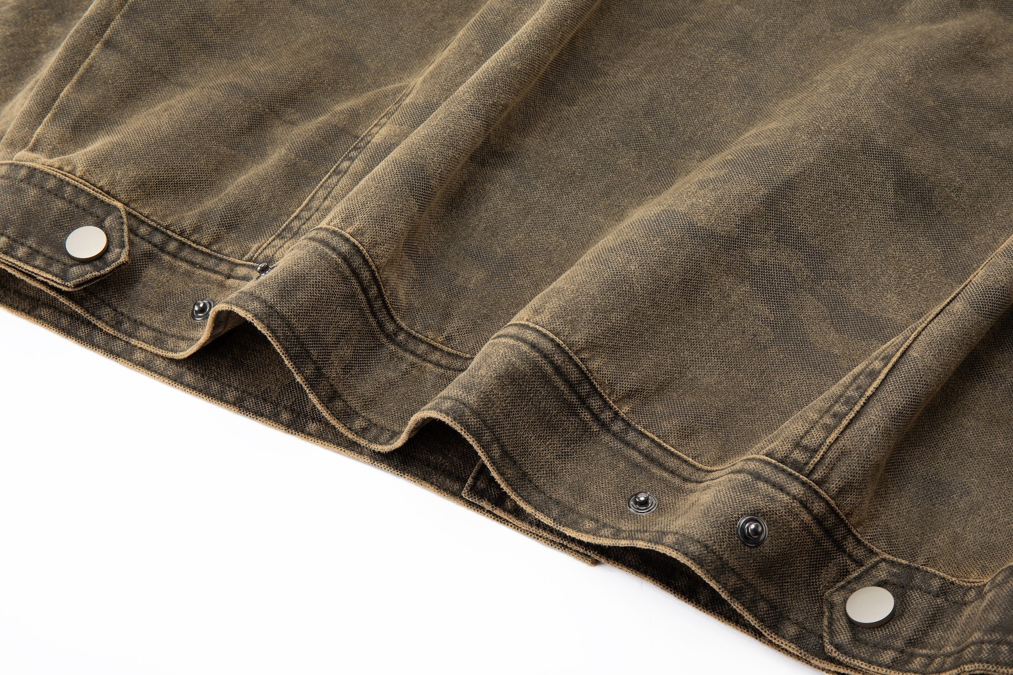Kota Light Denim Motor Jacket – Subtle Washed Brown Camo - Image 16