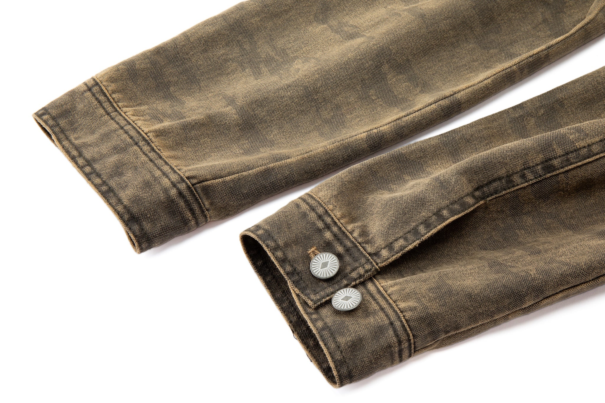 Kota Light Denim Motor Jacket – Subtle Washed Brown Camo - Image 17