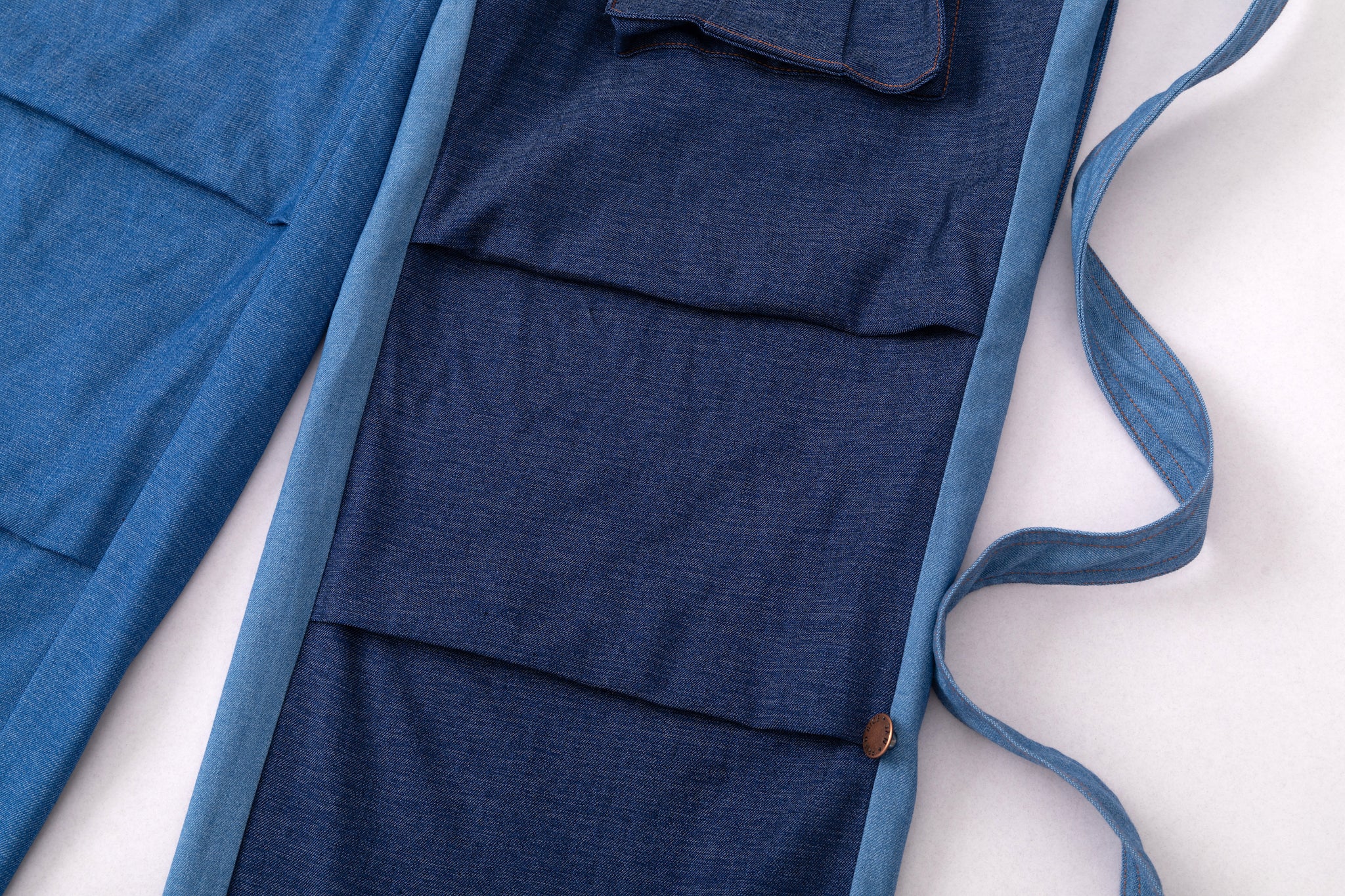 Loose Strap Overalls - Blue Colorblock - Image 8