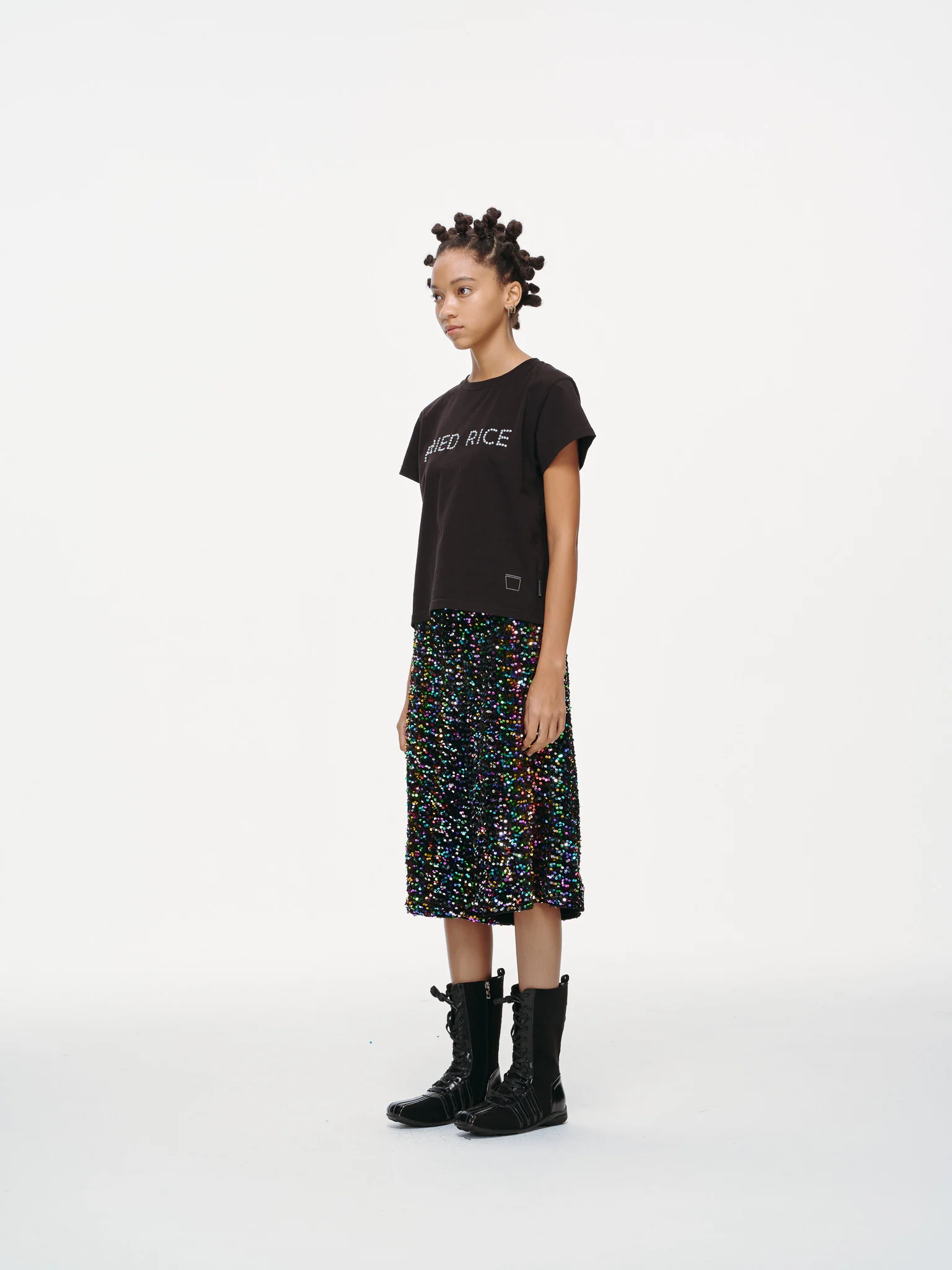 Midnight Spectrum Sequin Long Shorts - Image 12