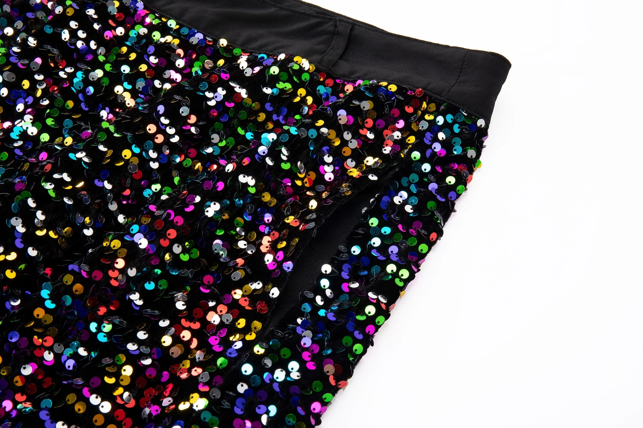 Midnight Spectrum Sequin Long Shorts - Image 21