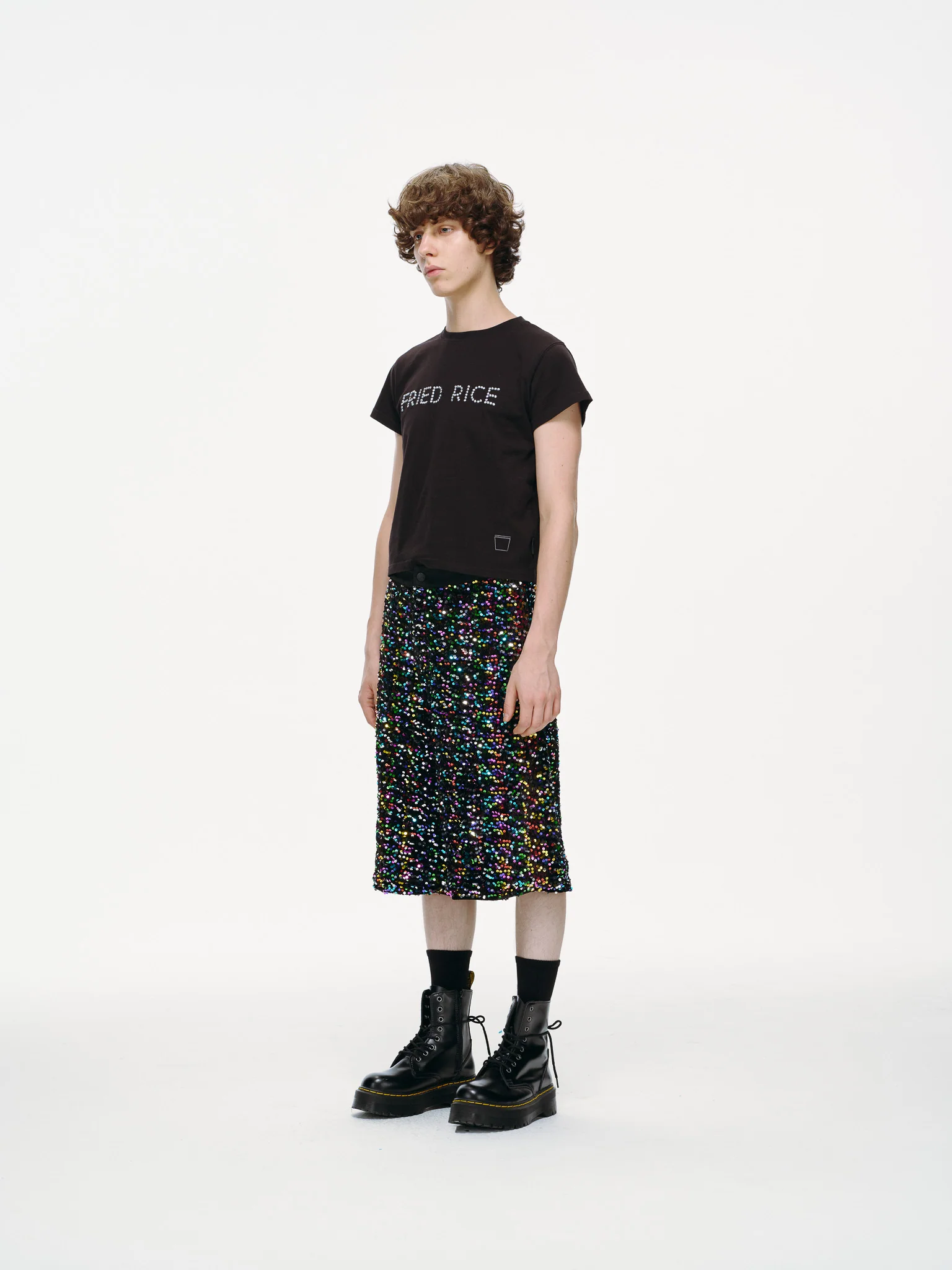 Midnight Spectrum Sequin Long Shorts - Image 5