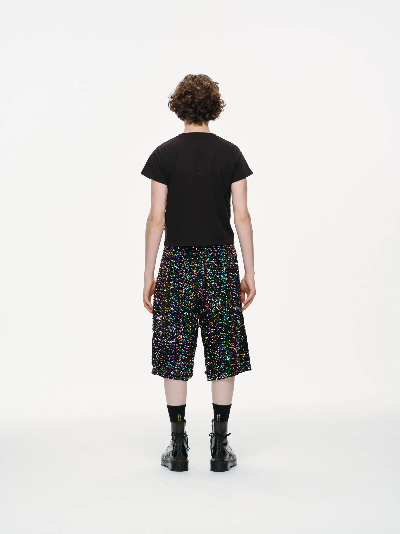 Midnight Spectrum Sequin Long Shorts - Image 6
