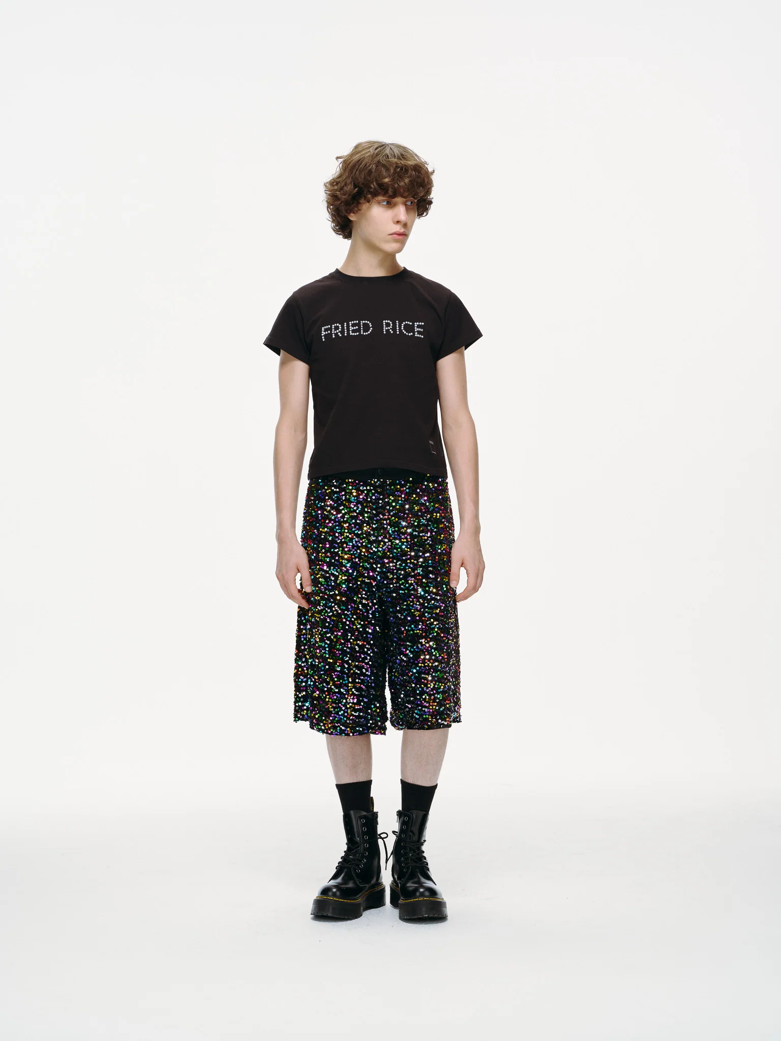 Midnight Spectrum Sequin Long Shorts - Image 7