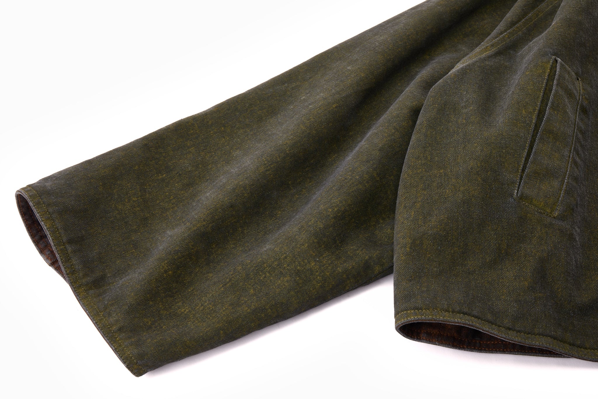 Reversible Dolman Coat – Olive & Brown - Image 22