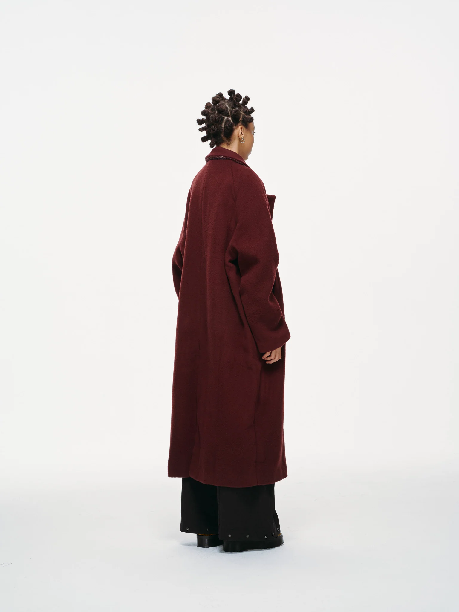Mulberry Long Coat - Oxblood - Image 11