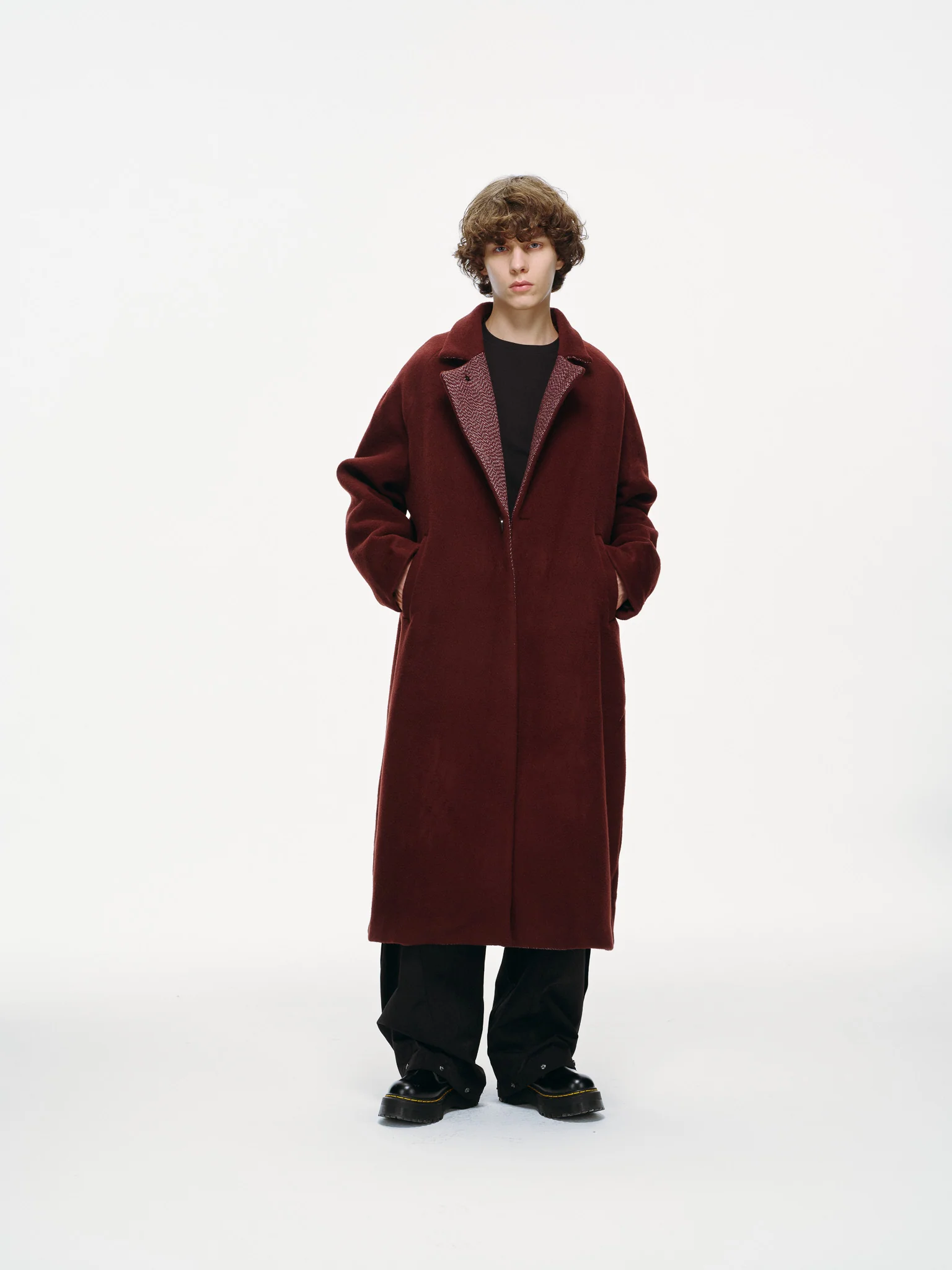 Mulberry Long Coat - Oxblood - Image 3