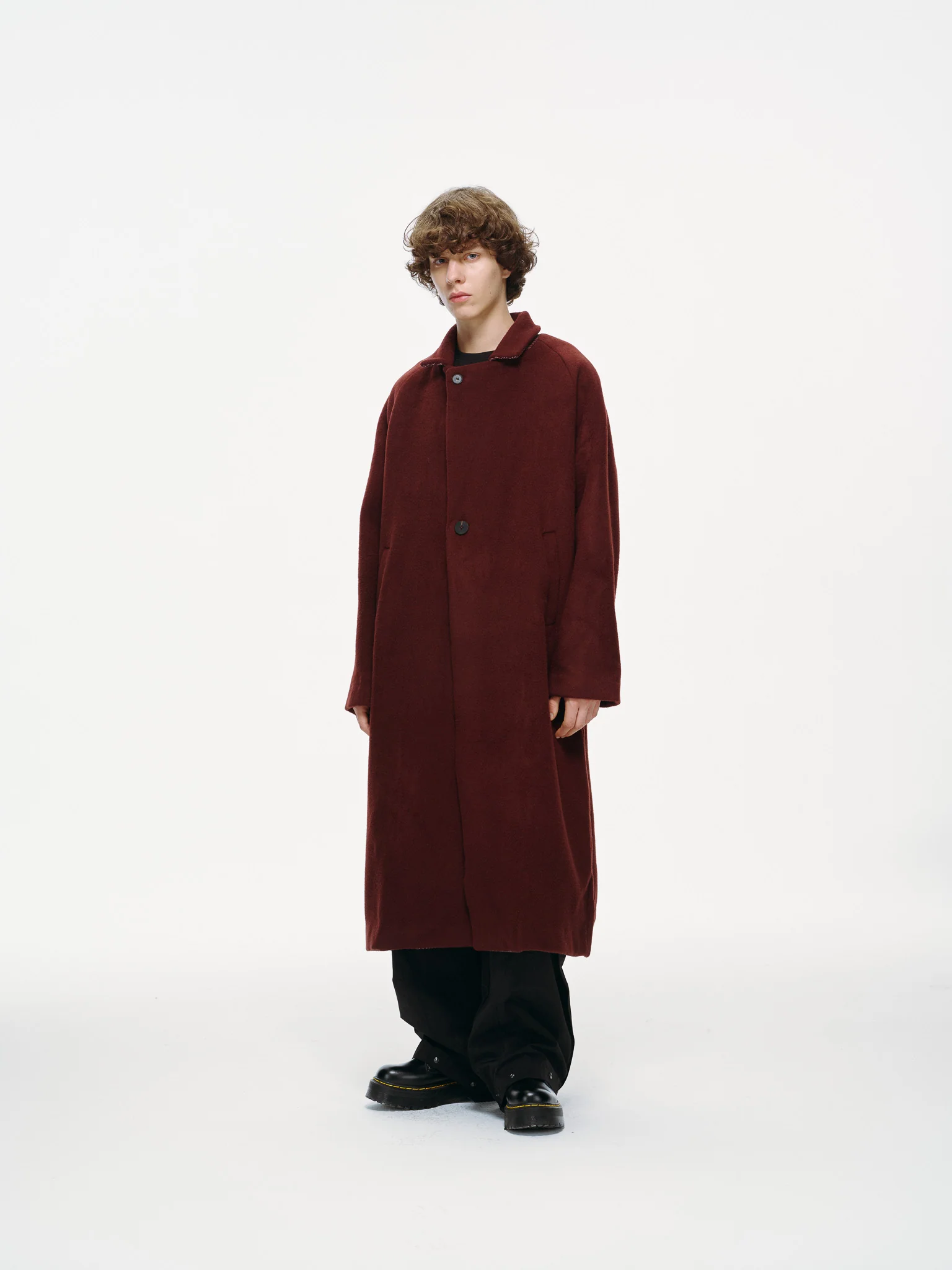 Mulberry Long Coat - Oxblood - Image 6