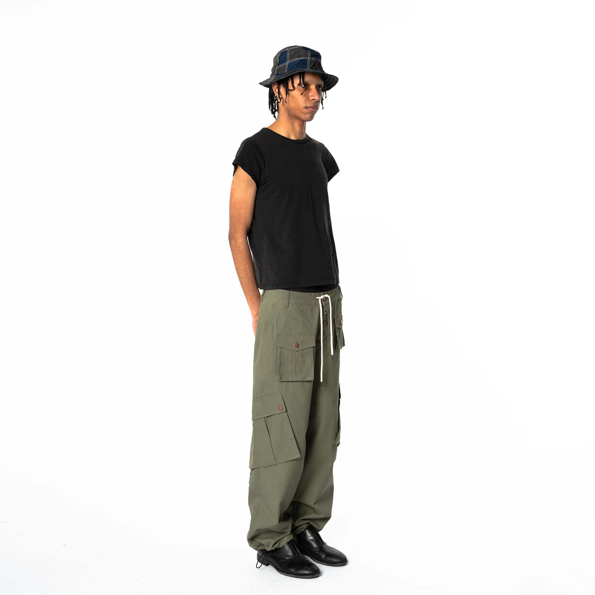 Cargo Pants - Calf Pockets - Olive Green - Image 10