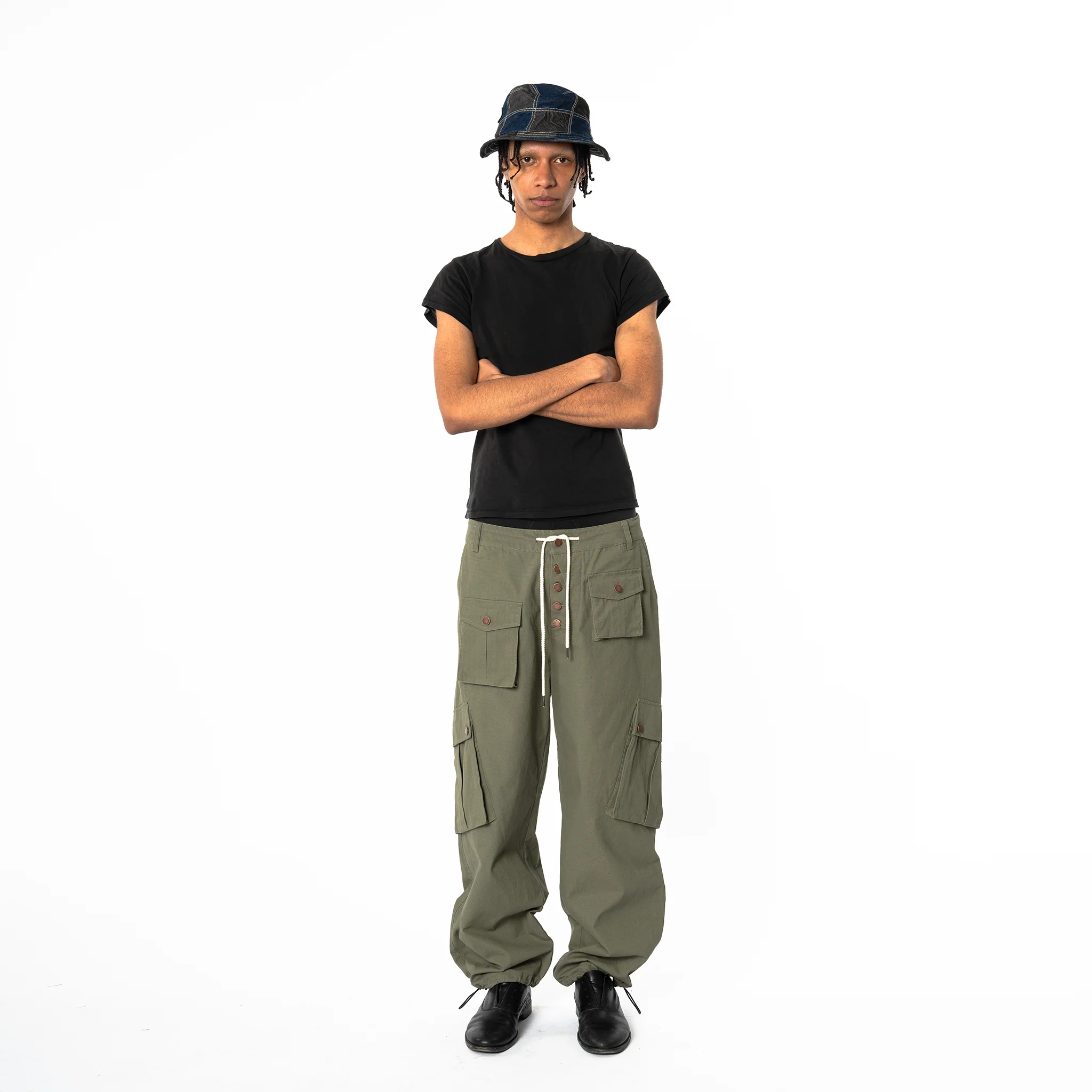 Cargo Pants - Calf Pockets - Olive Green - Image 11