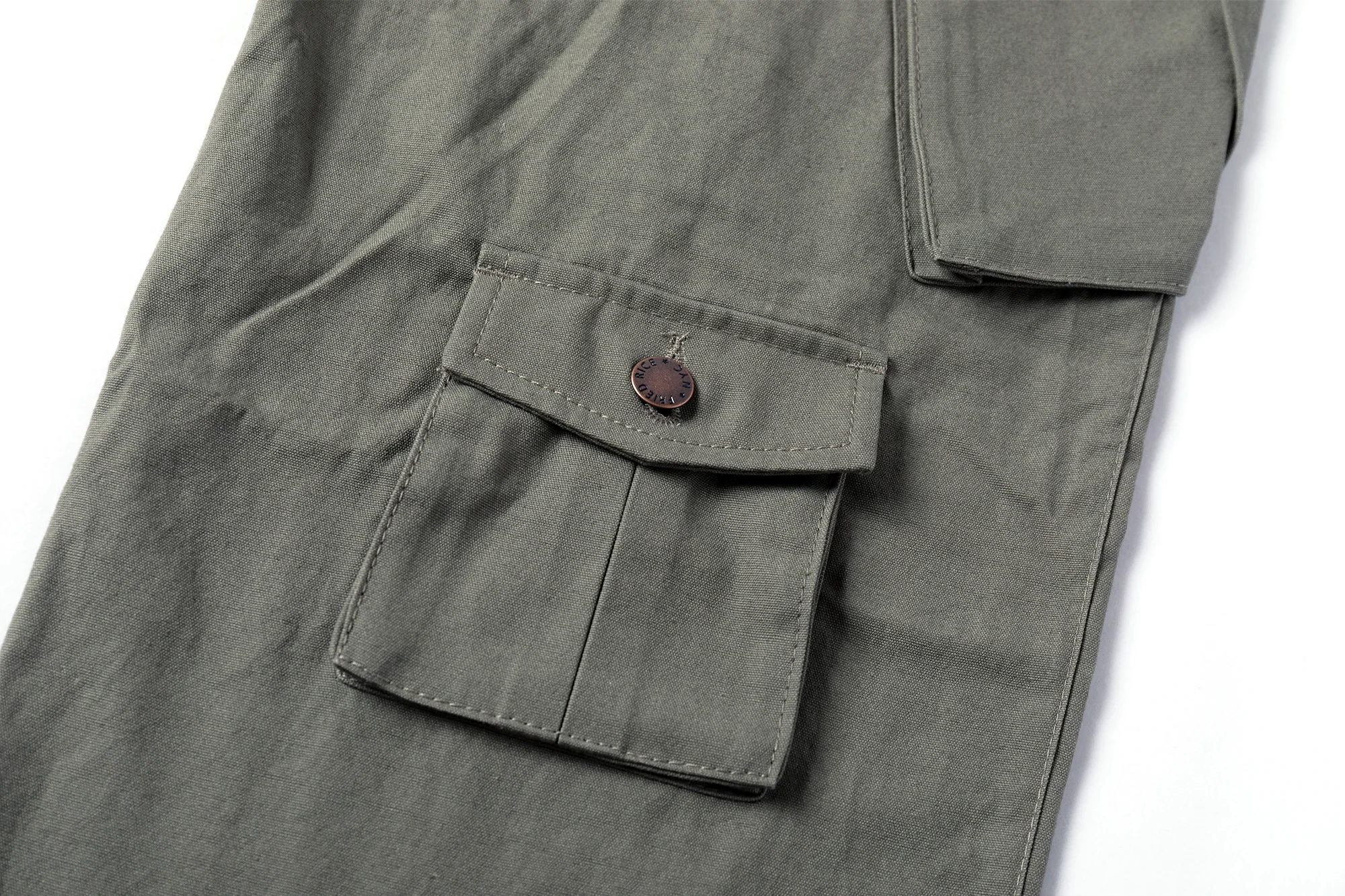 Cargo Pants - Calf Pockets - Olive Green - Image 9
