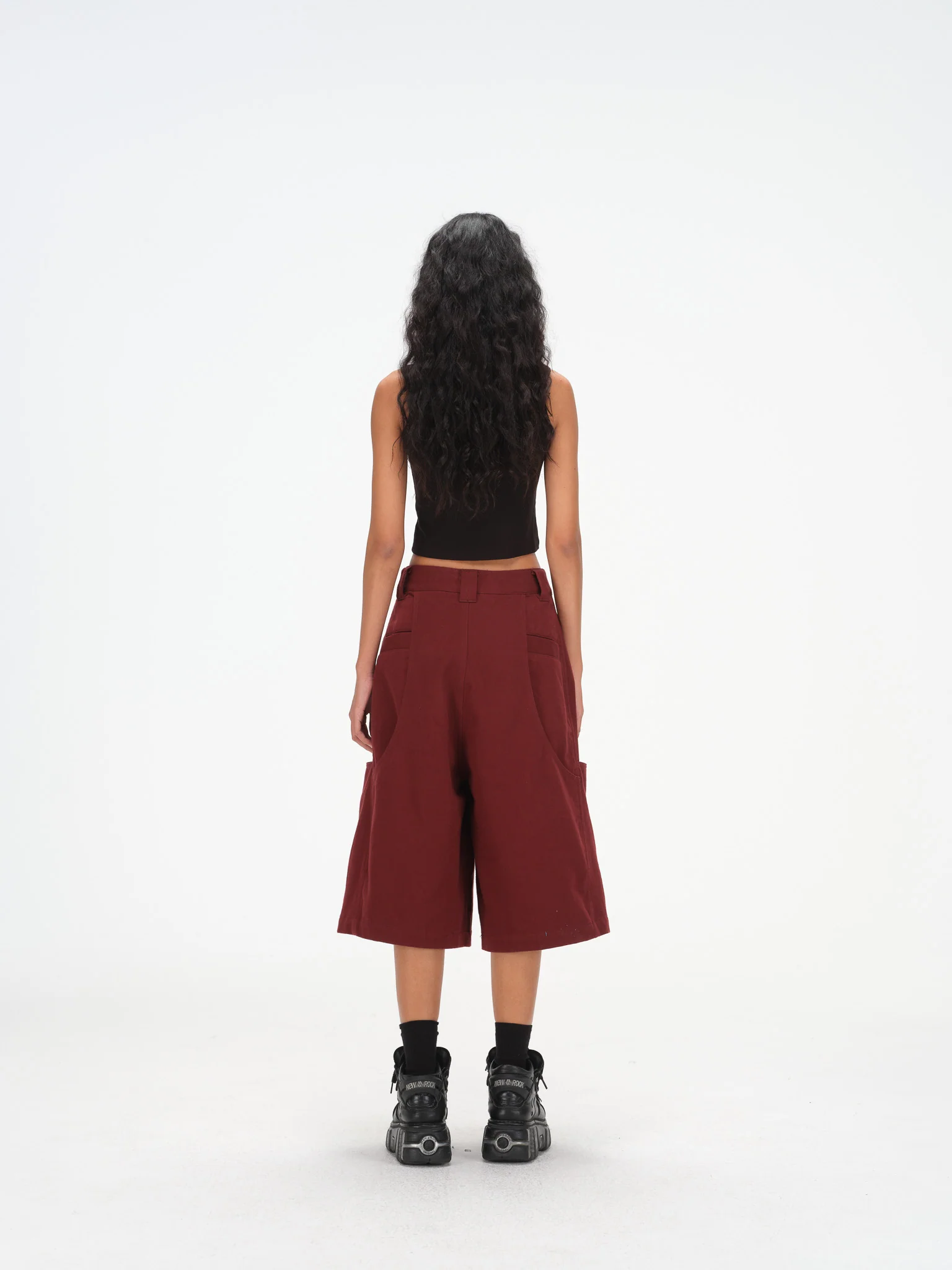 Oversized Pocket Shorts - Oxblood - Image 11