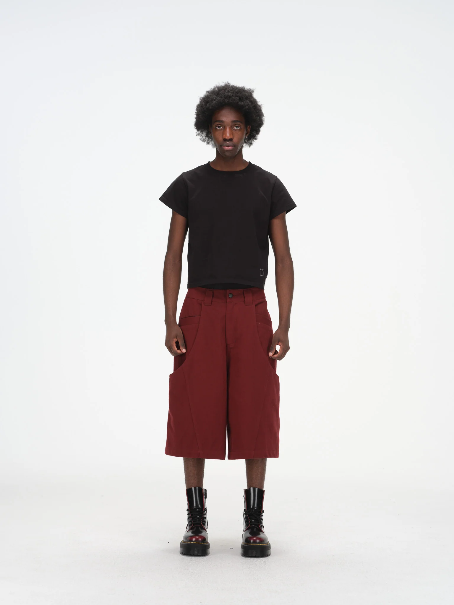 Oversized Pocket Shorts - Oxblood - Image 3
