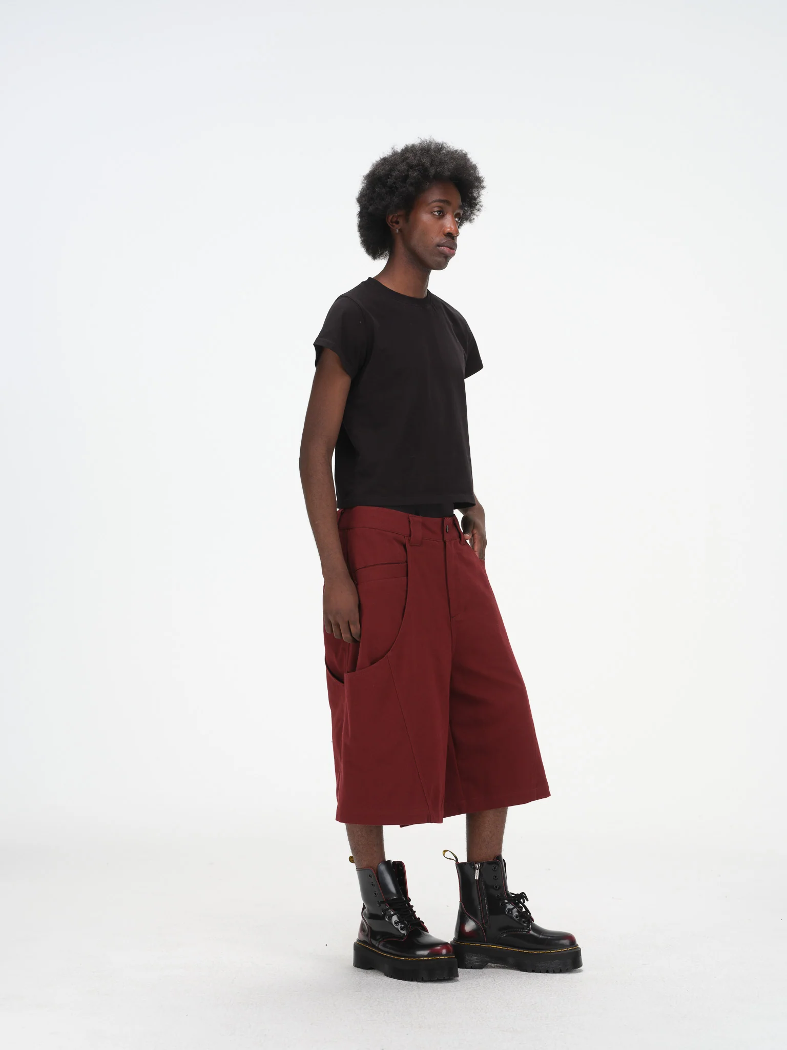Oversized Pocket Shorts - Oxblood - Image 5
