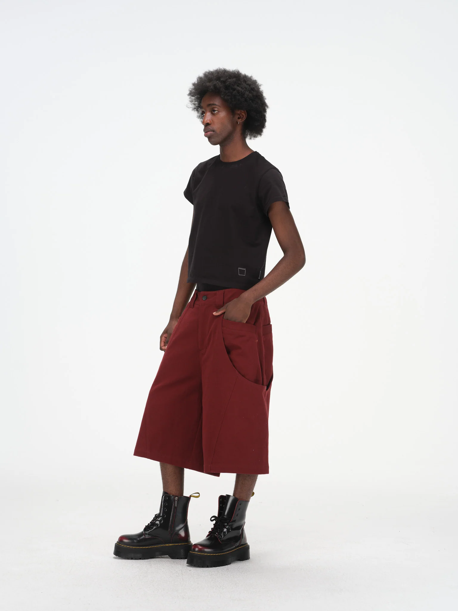 Oversized Pocket Shorts - Oxblood - Image 6