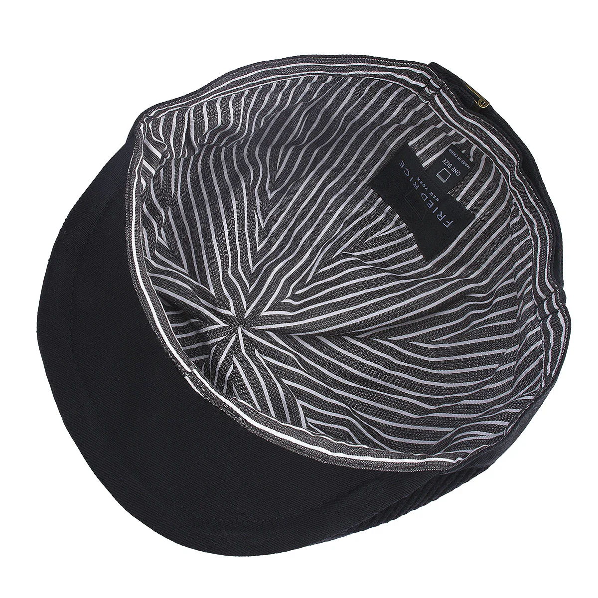 Panel Newsboy Cap Color-Black - Image 6