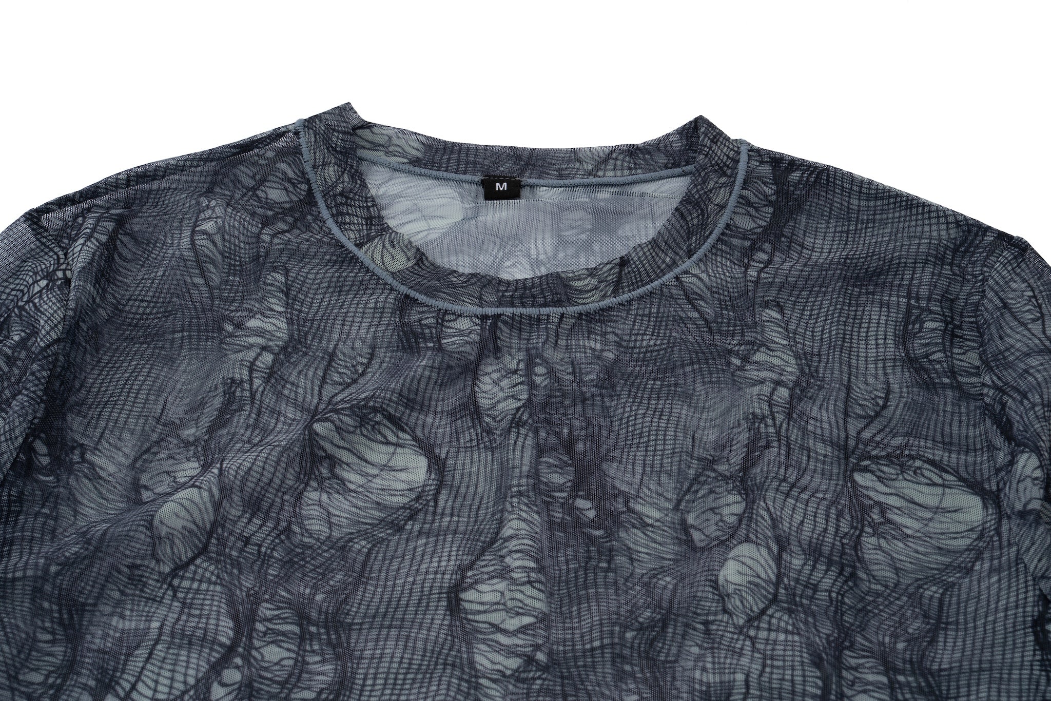 Printed Mesh Long Sleeve Top - Image 10