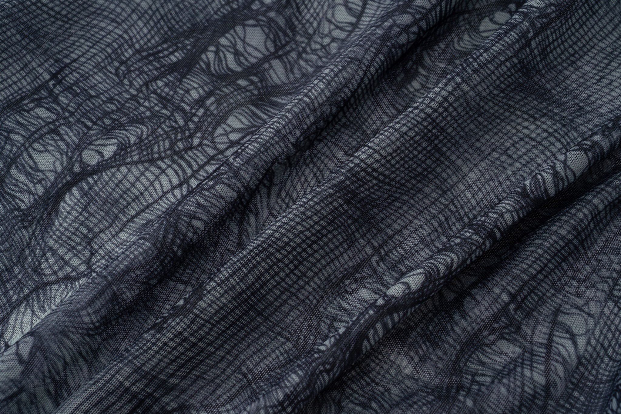 Printed Mesh Long Sleeve Top - Image 2