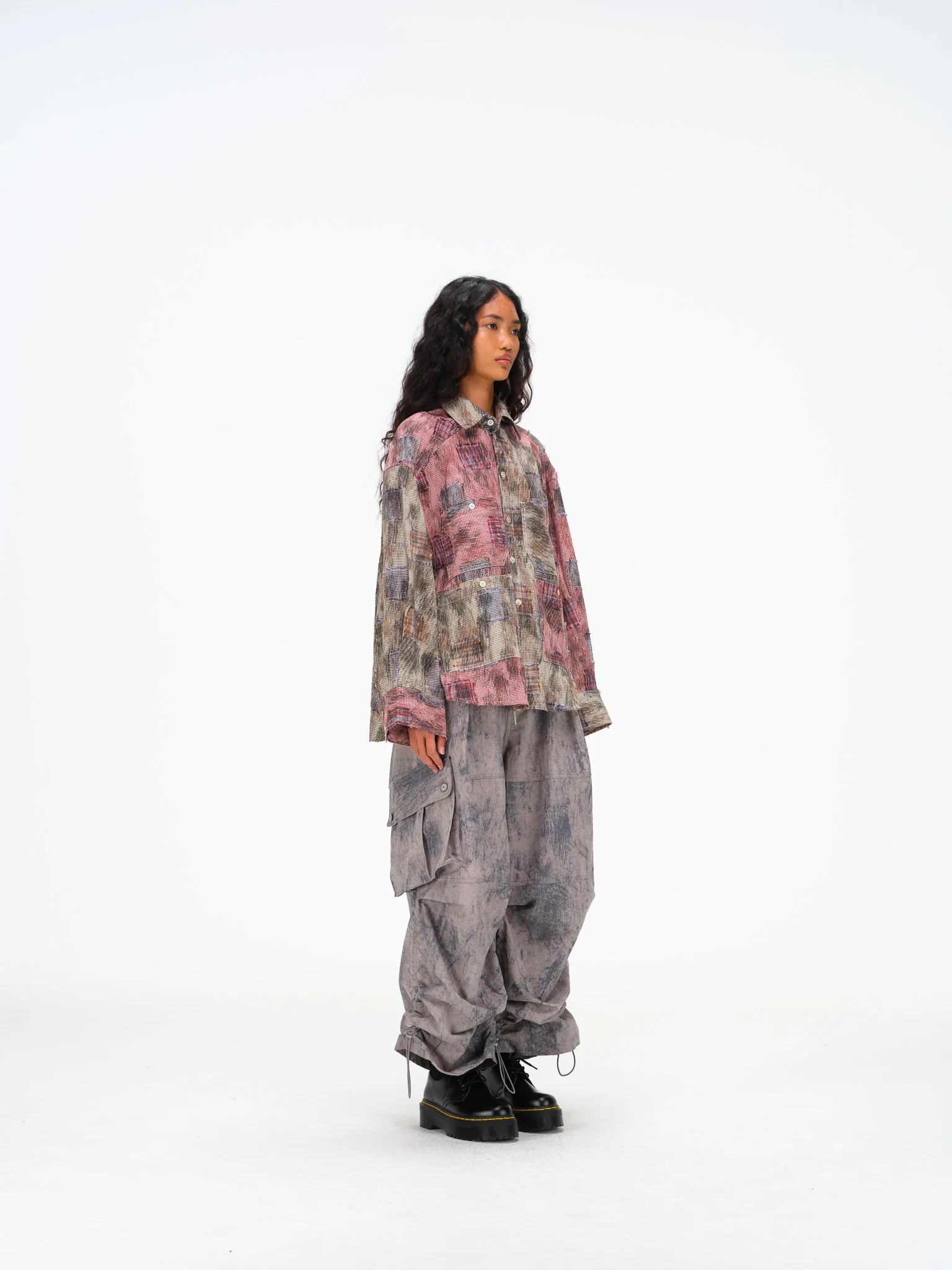 Remix Patchwork Check Shirt - Lightweight, Contrasting Plaid - Image 10