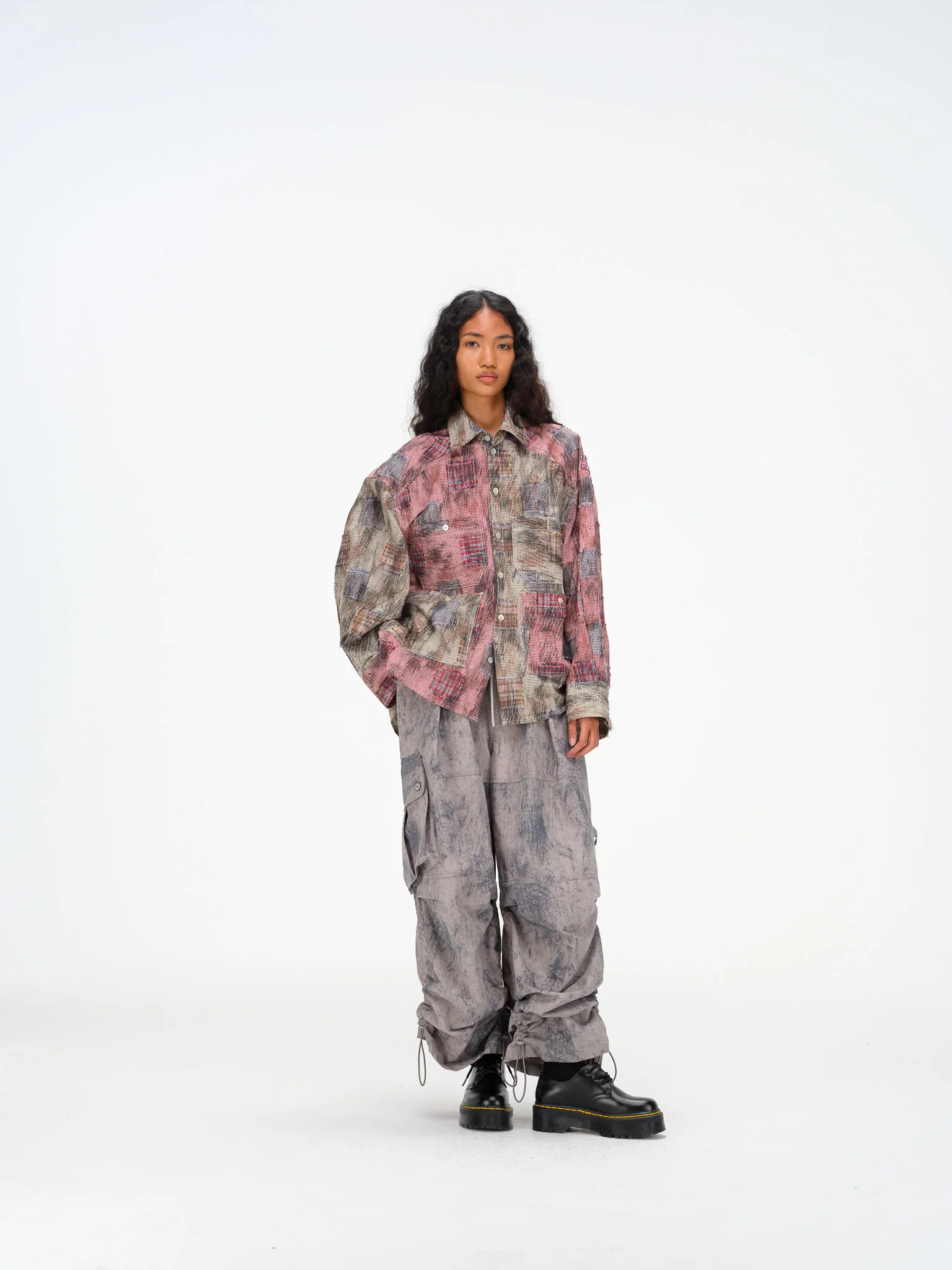 Remix Patchwork Check Shirt - Lightweight, Contrasting Plaid - Image 11