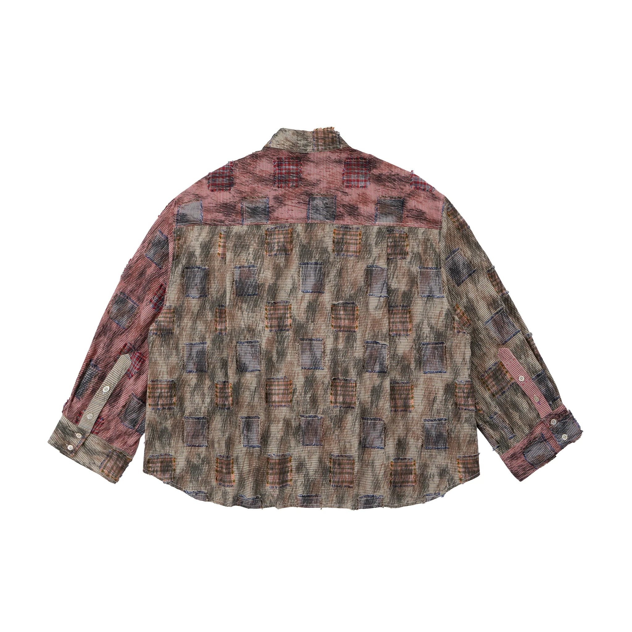 Remix Patchwork Check Shirt - Lightweight, Contrasting Plaid - Image 14