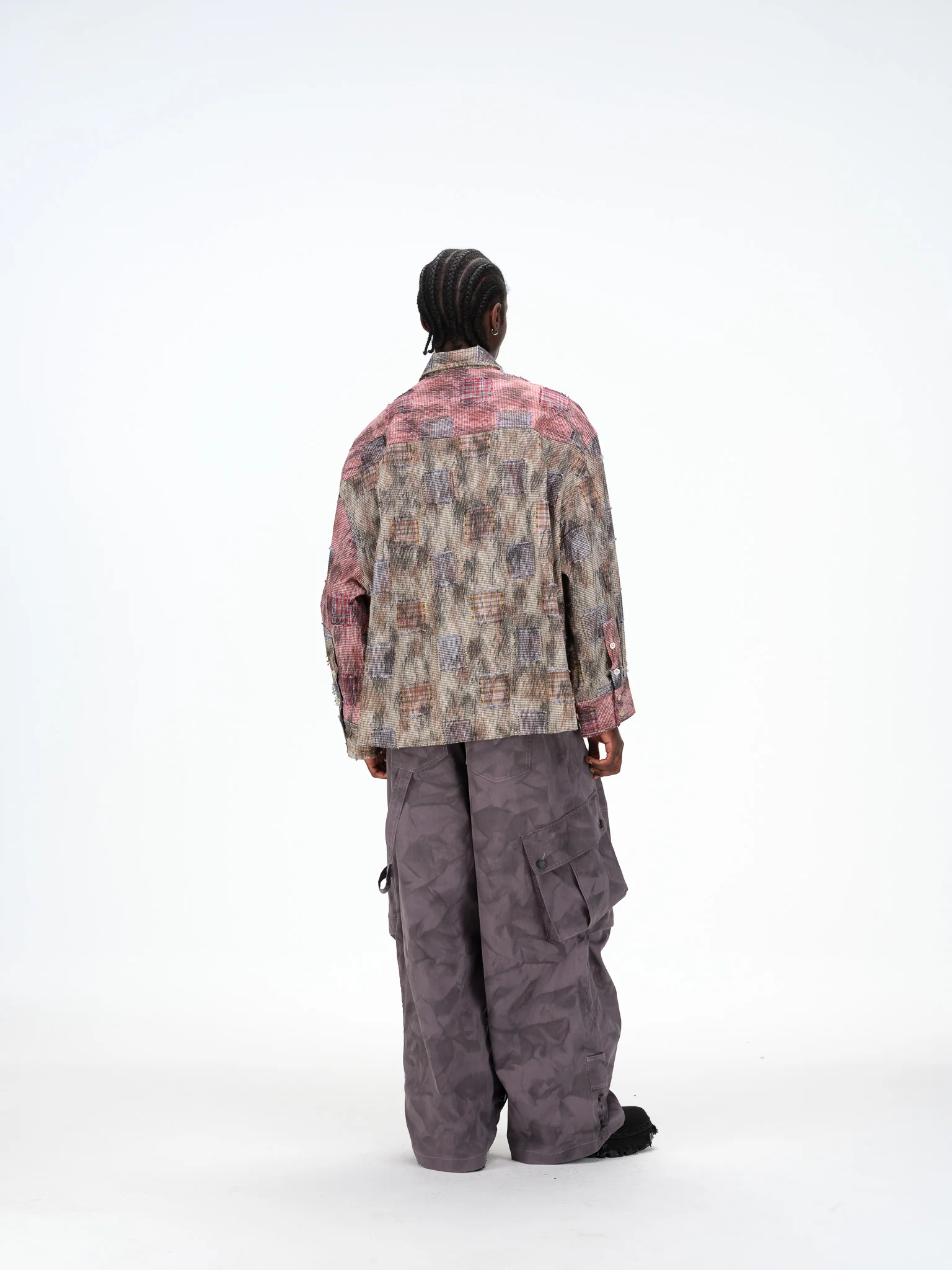 Remix Patchwork Check Shirt - Lightweight, Contrasting Plaid - Image 7