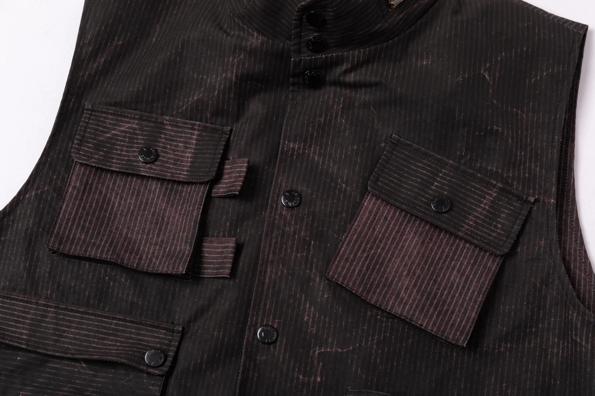 Reversible Utility Vest - Dark Brown x Stripe (FINAL SALE) - Image 18