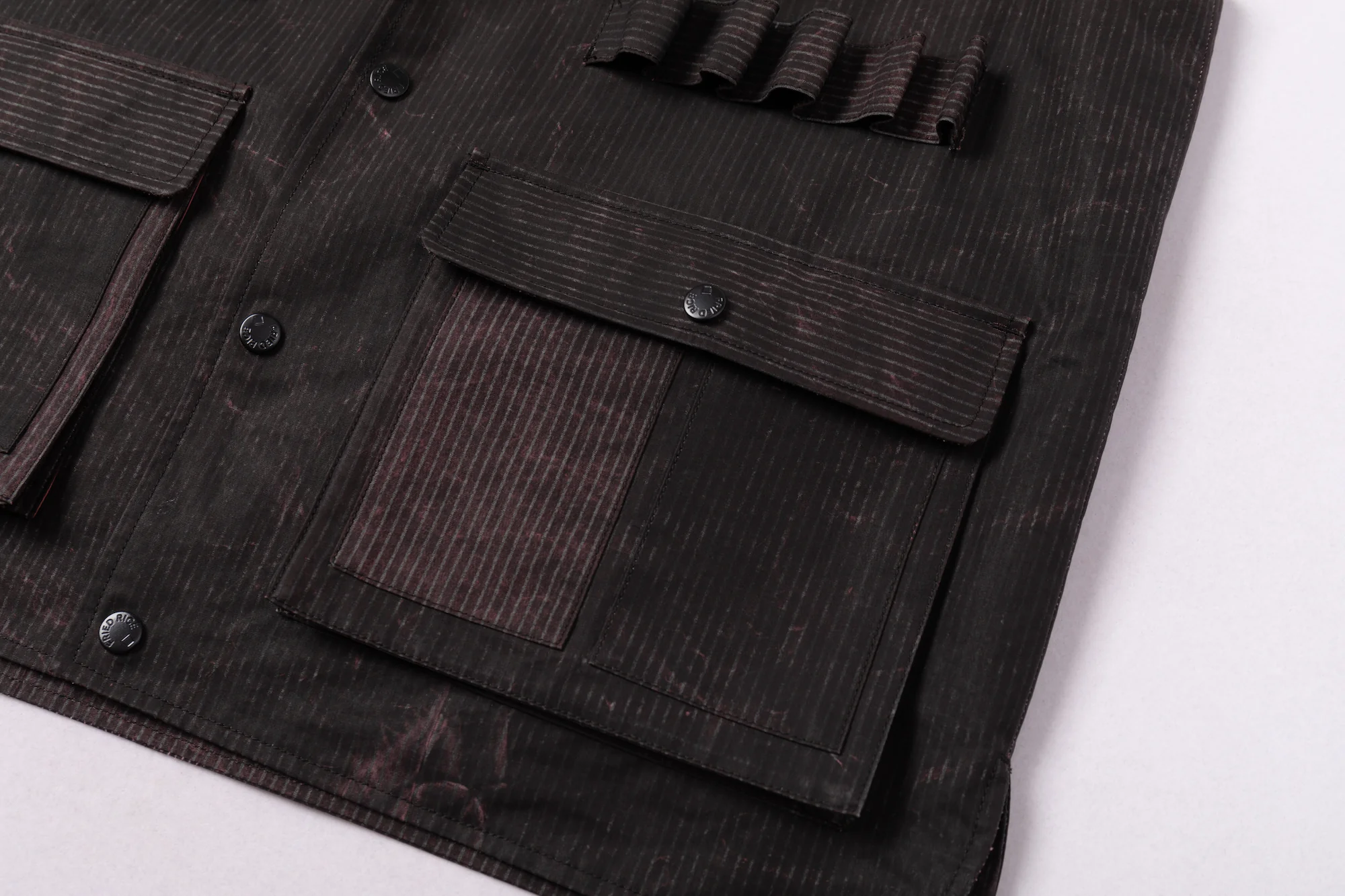 Reversible Utility Vest - Dark Brown x Stripe (FINAL SALE) - Image 19
