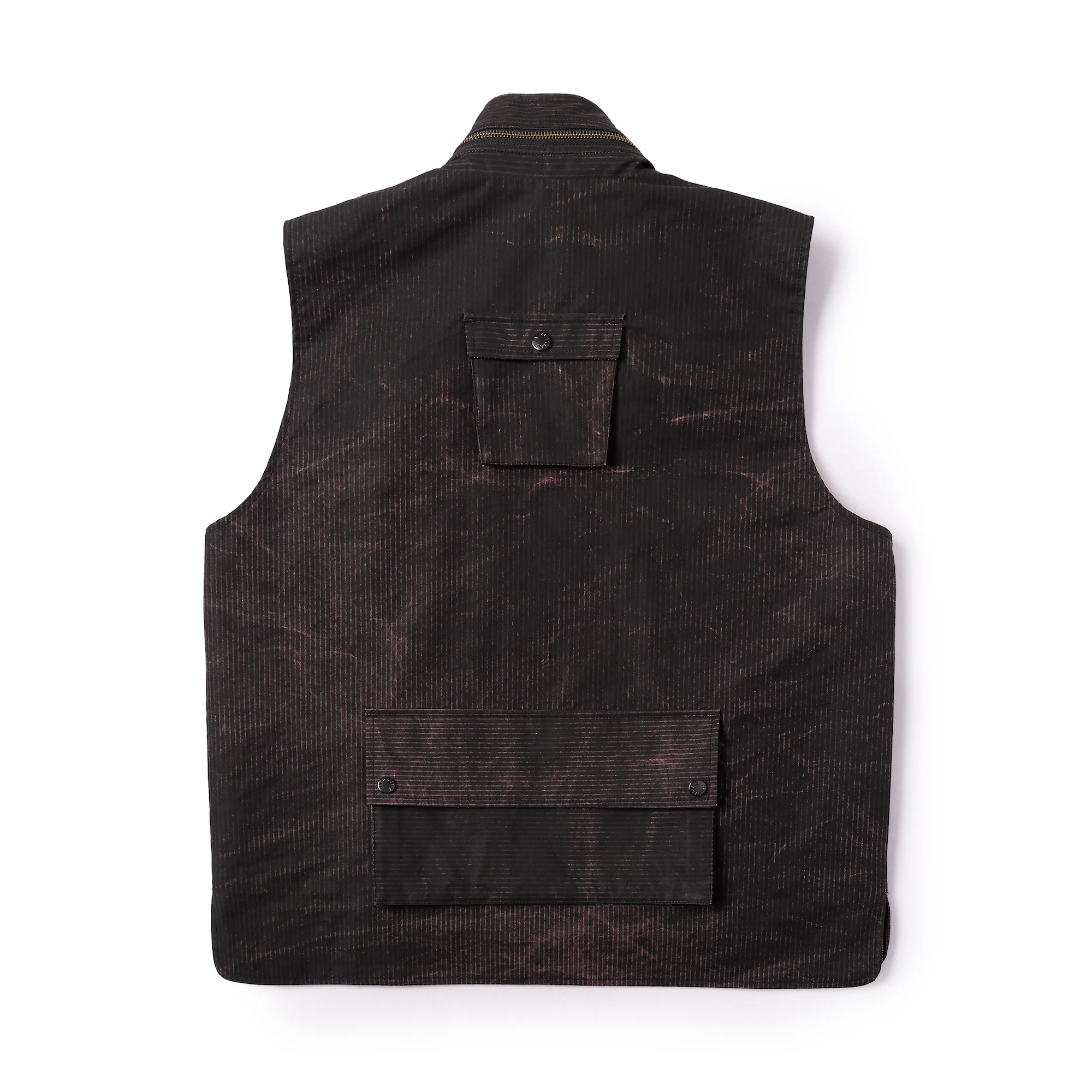 Reversible Utility Vest - Dark Brown x Stripe (FINAL SALE) - Image 21
