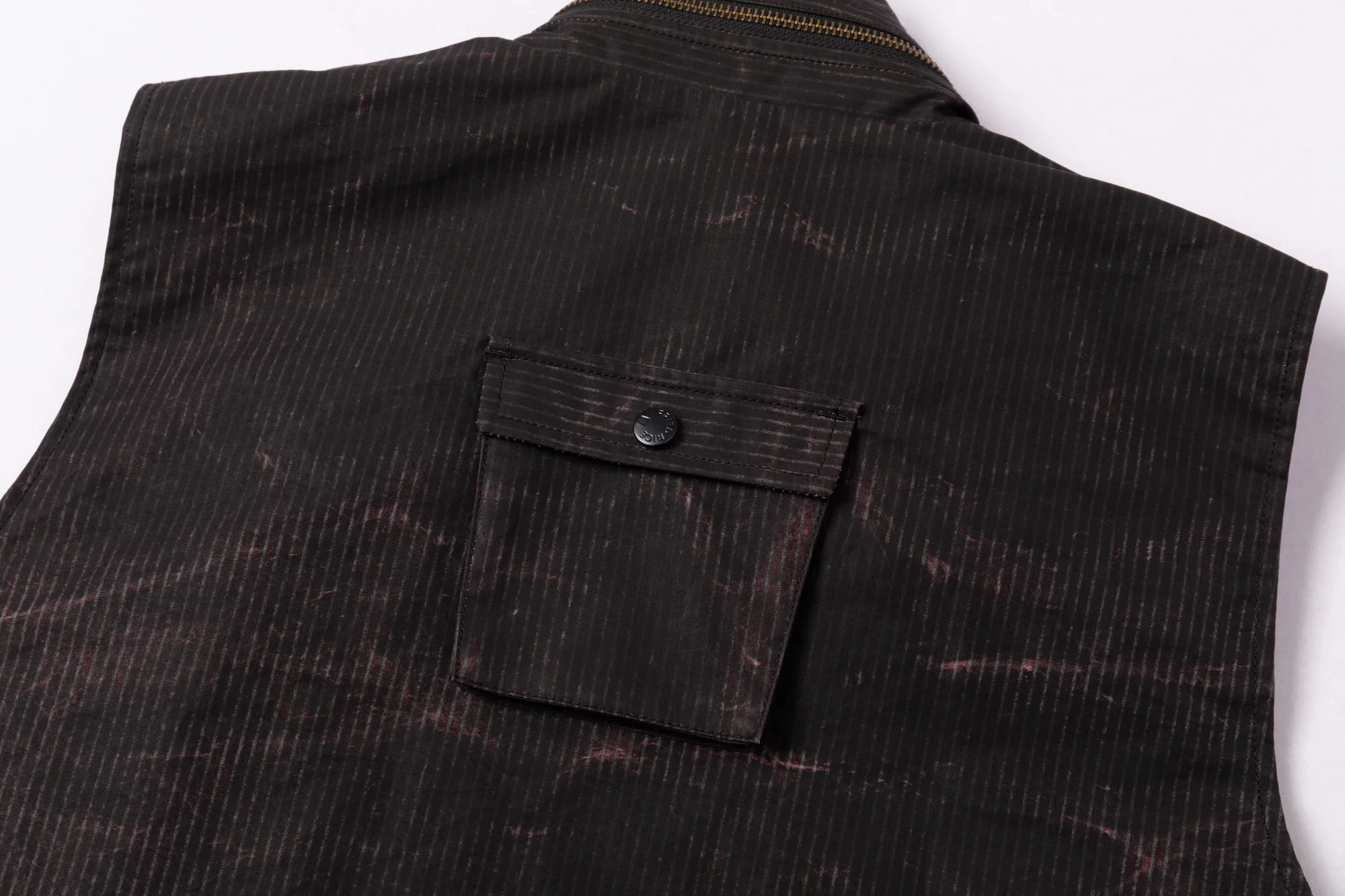 Reversible Utility Vest - Dark Brown x Stripe (FINAL SALE) - Image 22