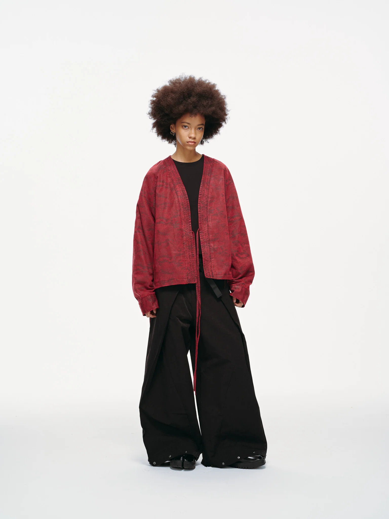 Ruby Cloud Kimono Blazer – Tie Front, Smooth Finish - Image 3