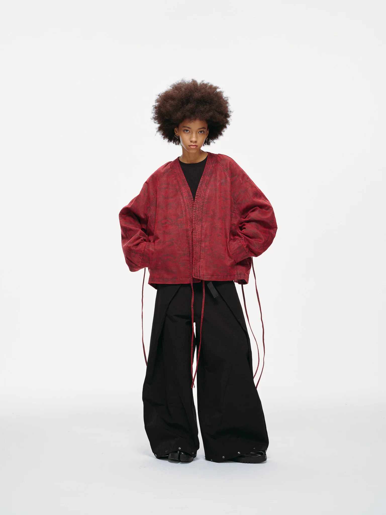 Ruby Cloud Kimono Blazer – Tie Front, Smooth Finish - Image 4