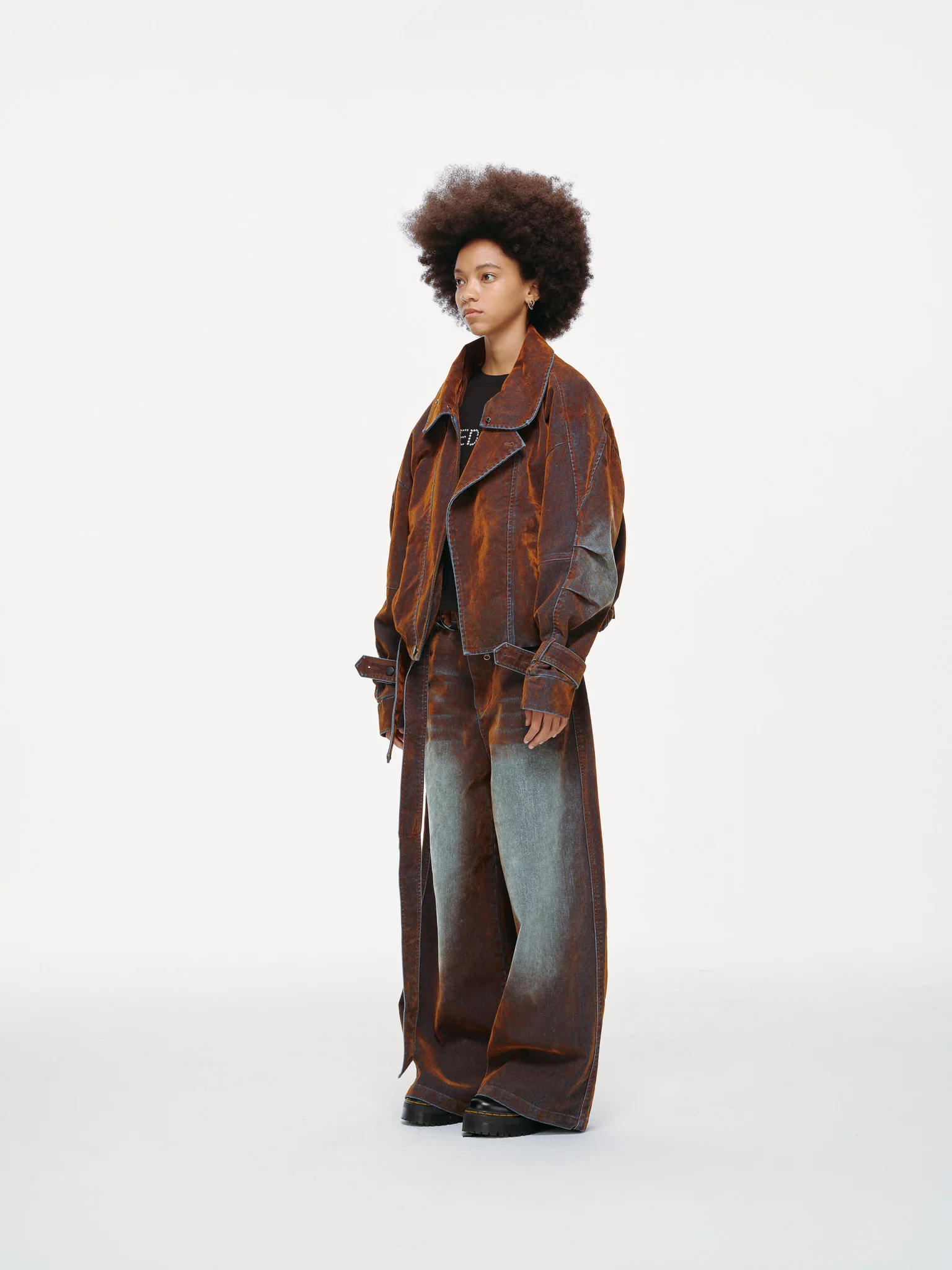 Rust Iridescent Denim Jacket - Image 10