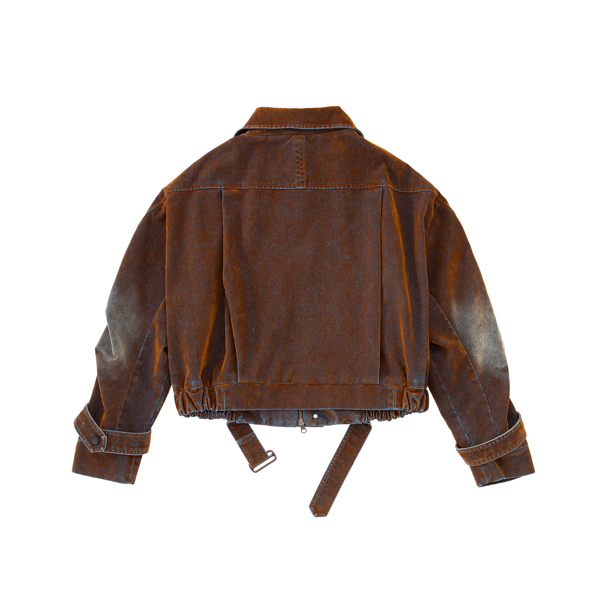 Rust Iridescent Denim Jacket - Image 14