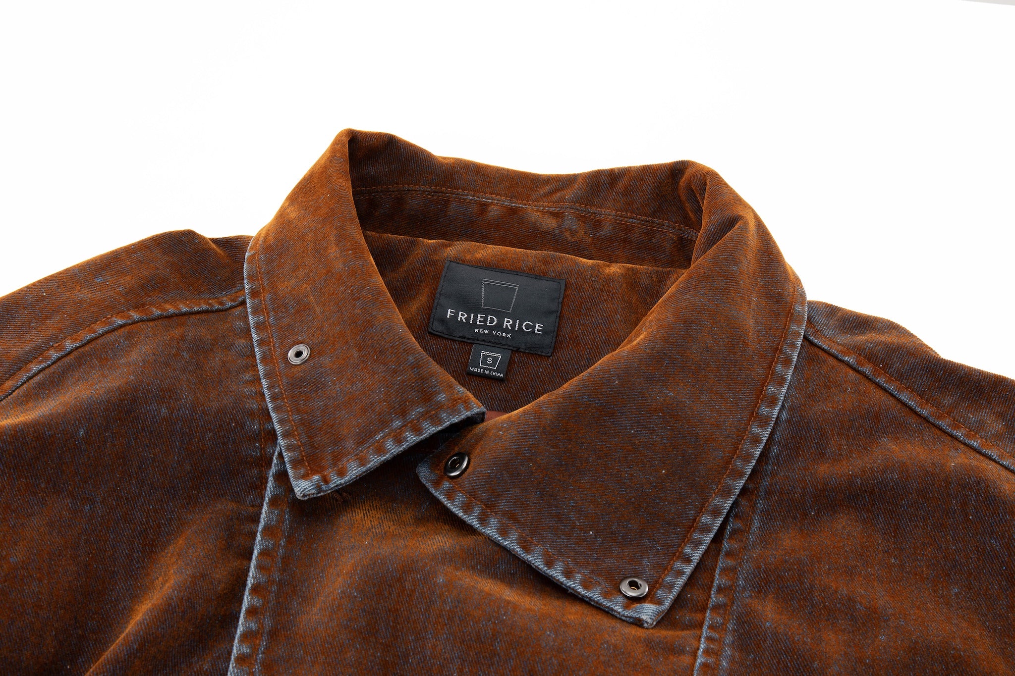 Rust Iridescent Denim Jacket - Image 15
