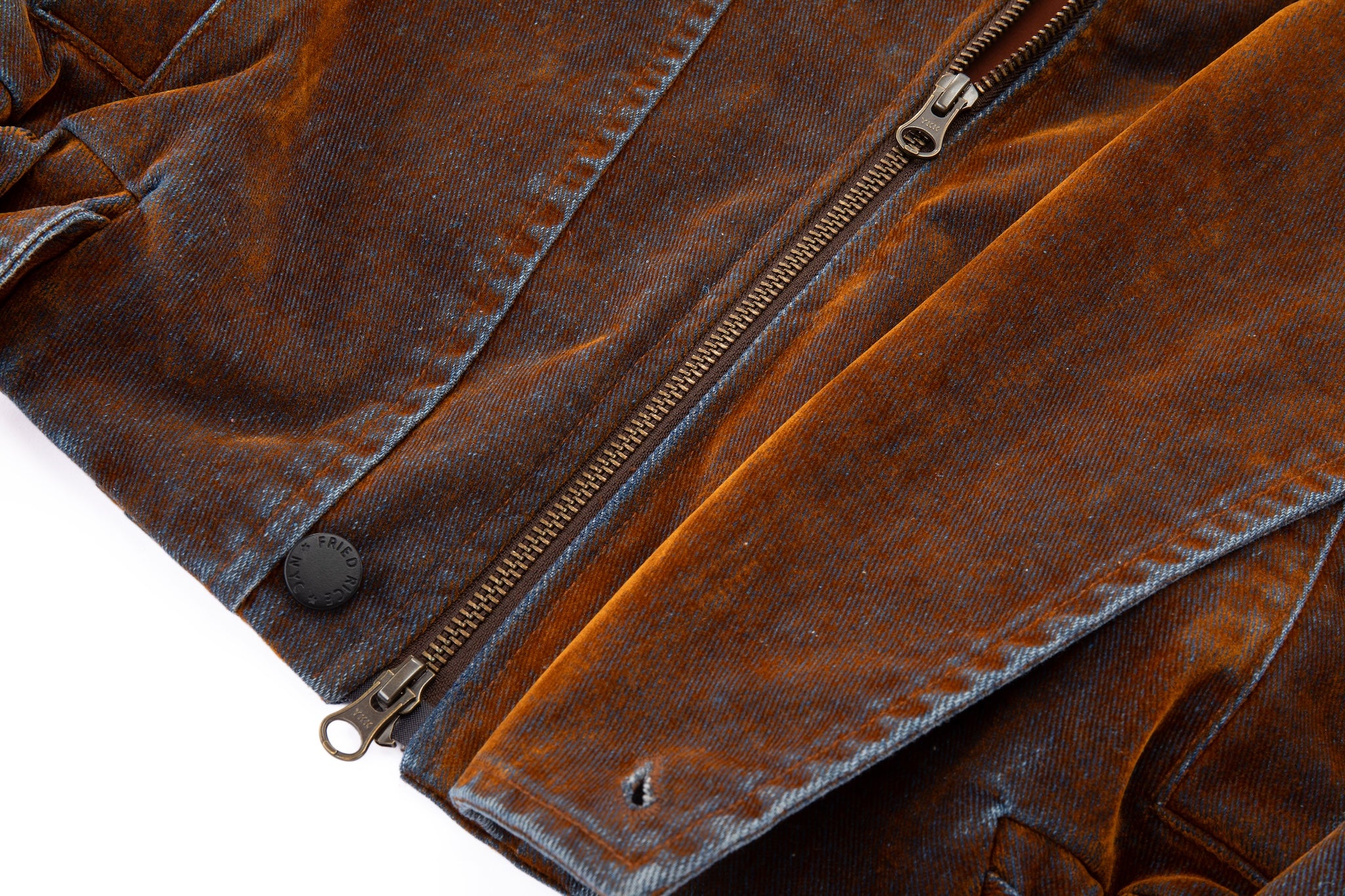 Rust Iridescent Denim Jacket - Image 16