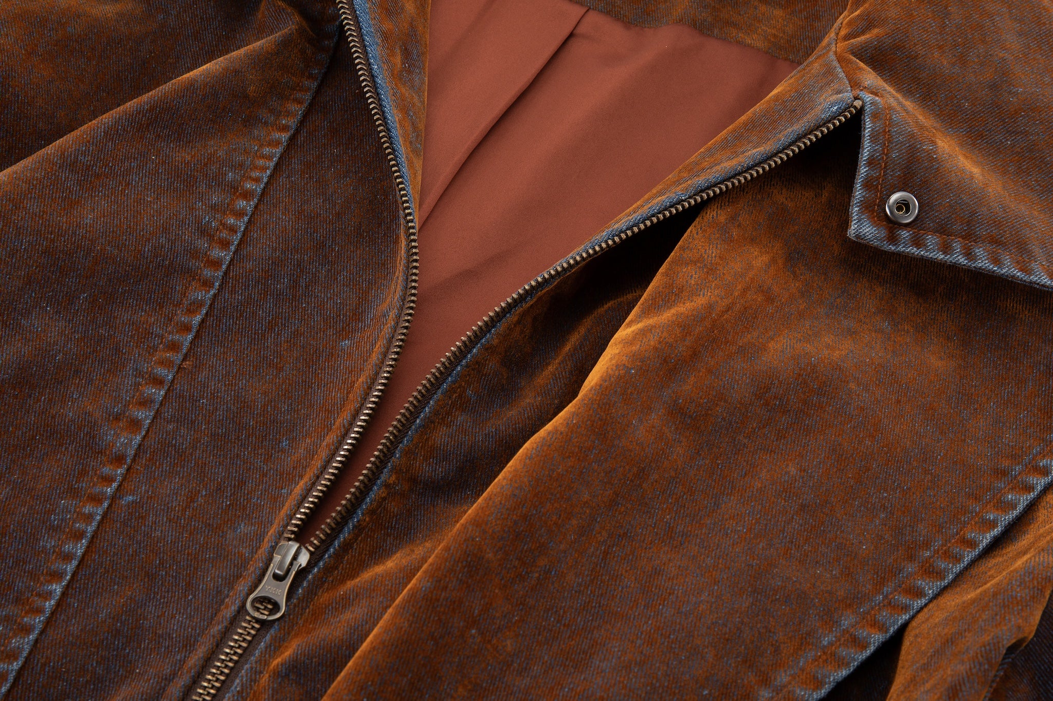 Rust Iridescent Denim Jacket - Image 17